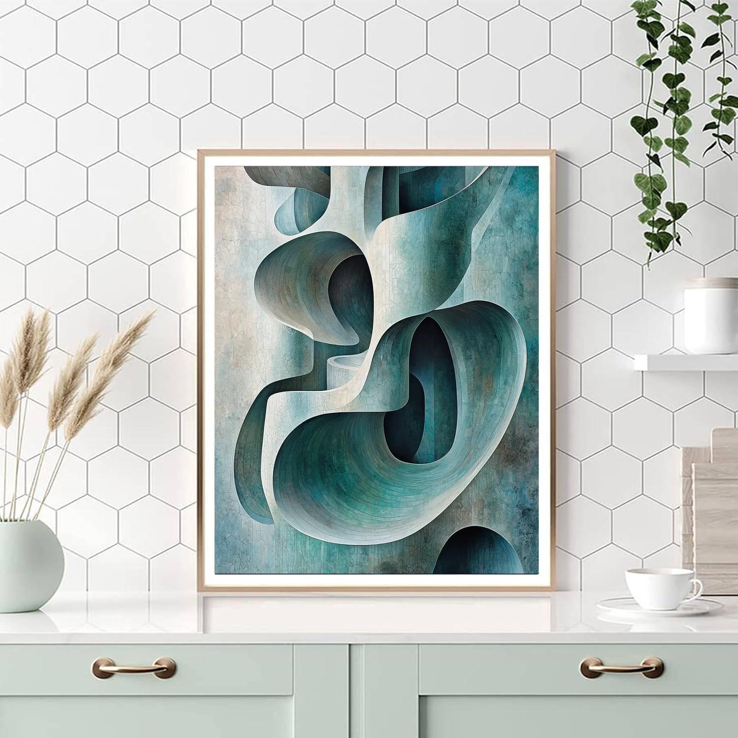 Michelangelo Inspired Serene Tranquility Of Nature  Paint By Color