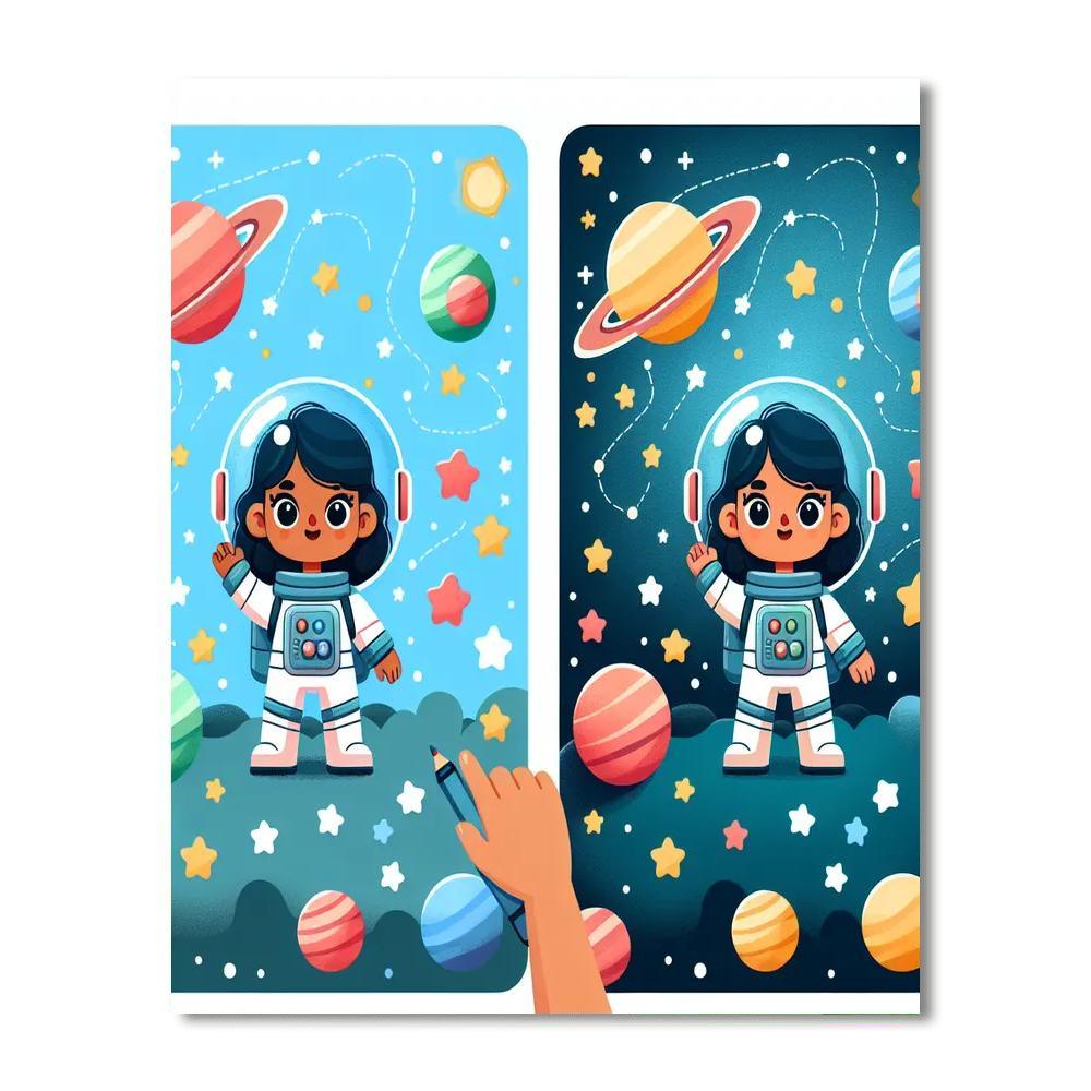 Starlight Astronaut Adventure Paint By Numbers Kits