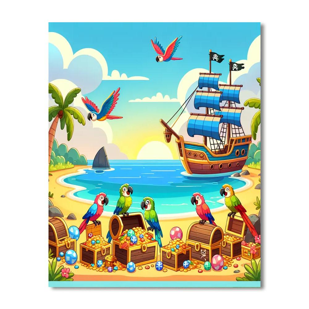 Pirate Cove Expedition Painting Number Kit