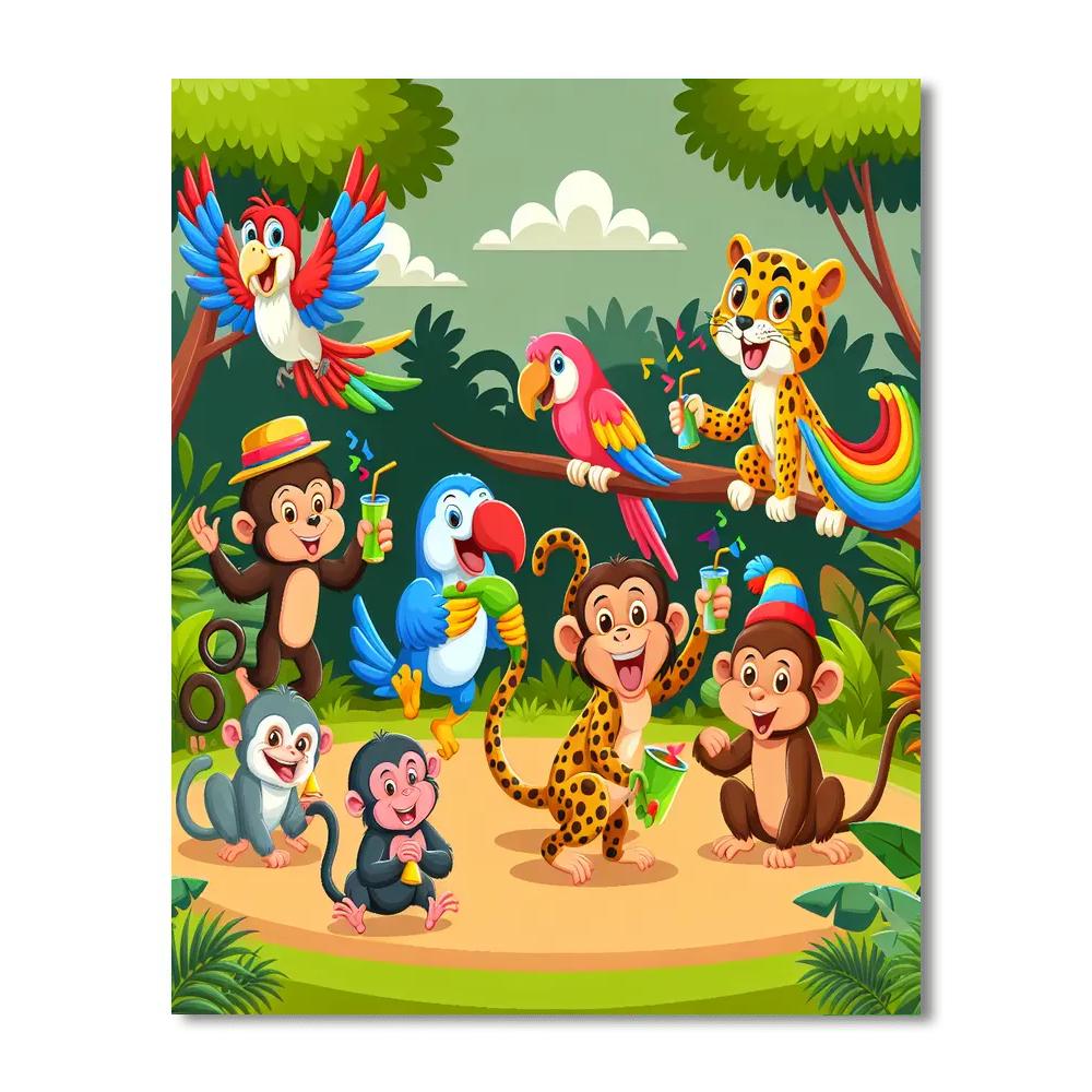 Sunny Jungle Jubilee Number Painting