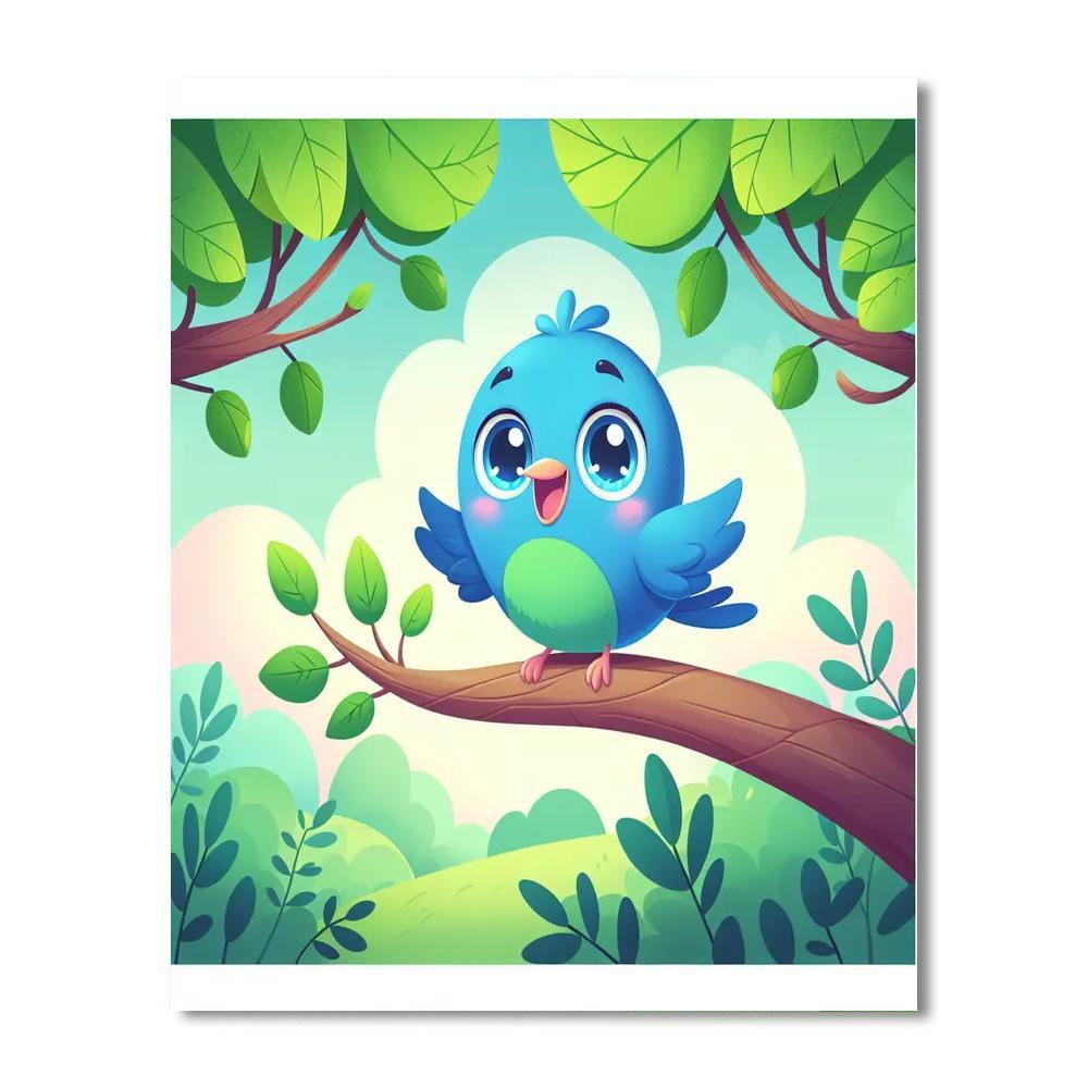 Bright Bluebird DIY Paint By Numbers