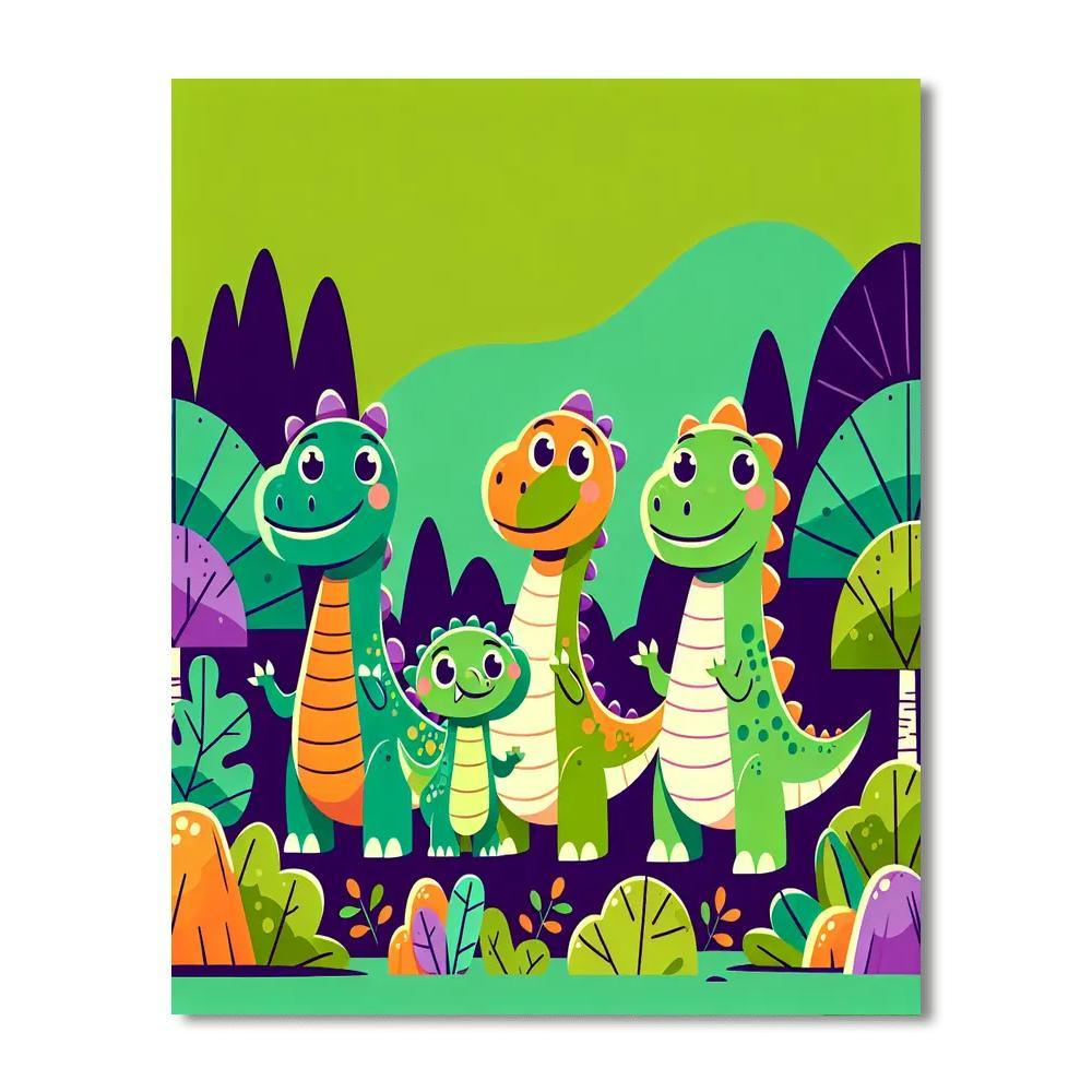 Happy Little Dinosaurs Painting Number Kit