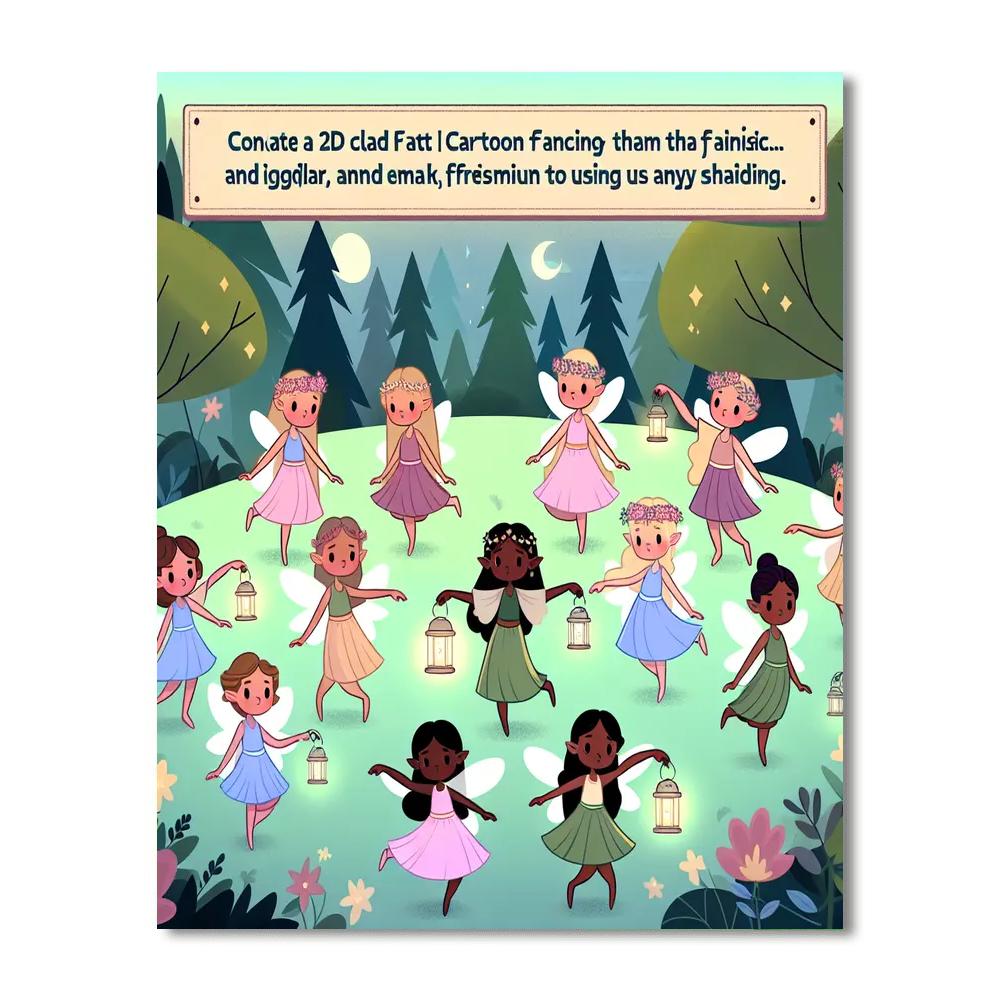 Forest Fairy Festivities Number Painting