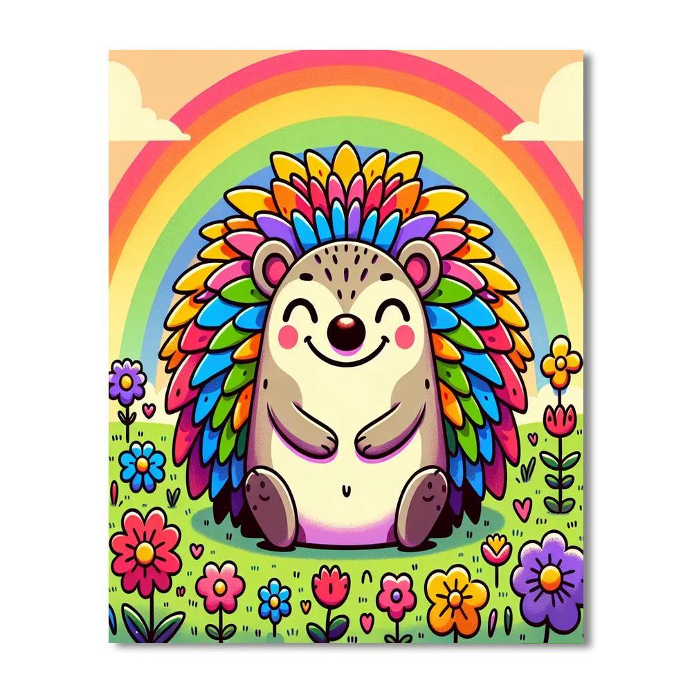 Rainbow Hedgehog Paint By Numbers Kits