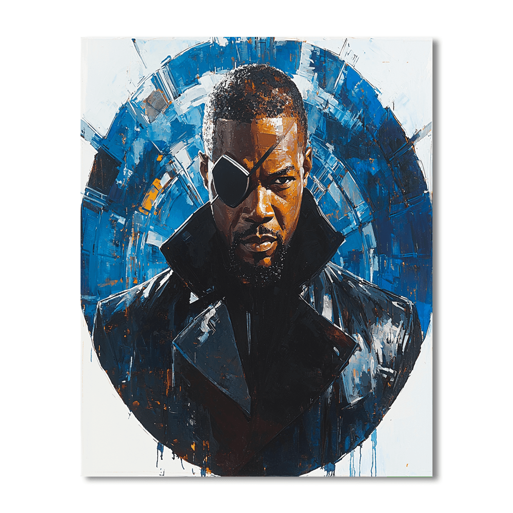 Samuel L. Jackson: The Steely Gaze Of Fury Painting Number Kit