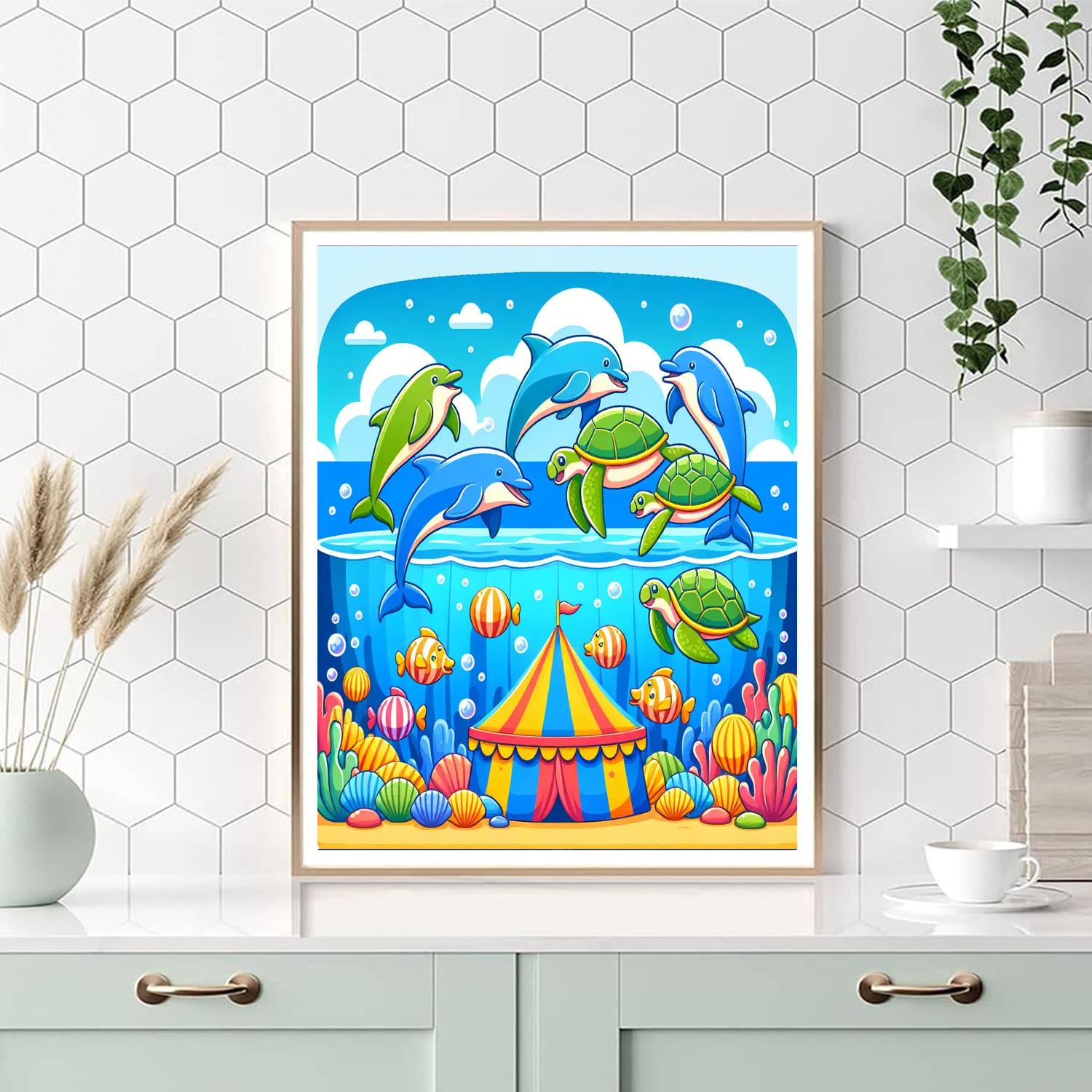 Underwater Circus Spectacle Paint By Number