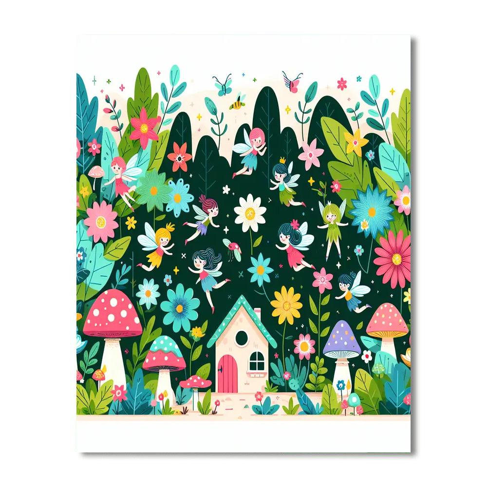 Fairy Garden Wonderland Number Painting