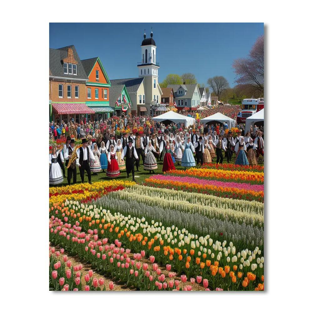 Tulip Time Festival - Holland, Usa Number Painting