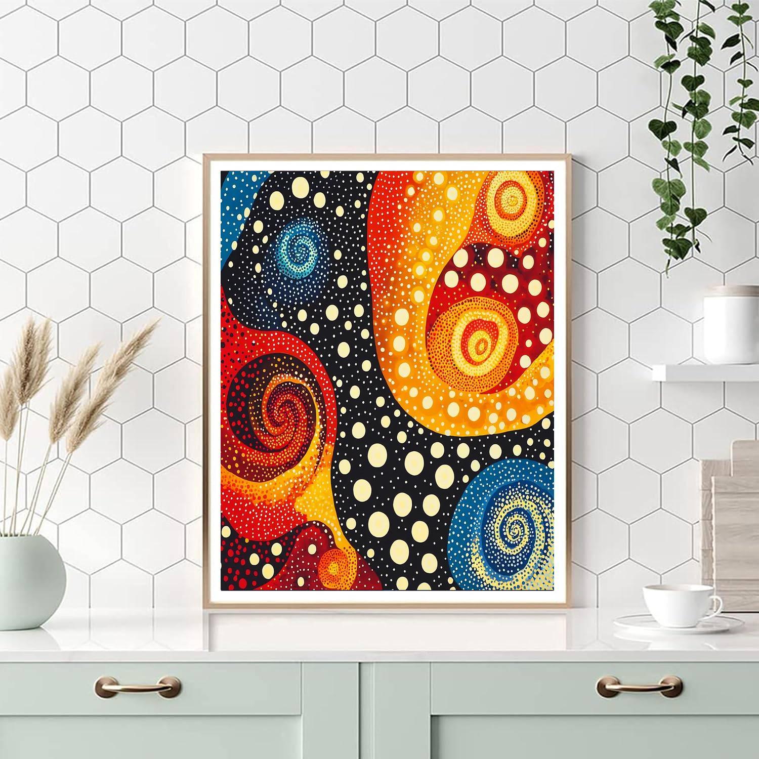 Yayoi Kusama Inspired Kaleidoscopic Harmony  Paint By Number