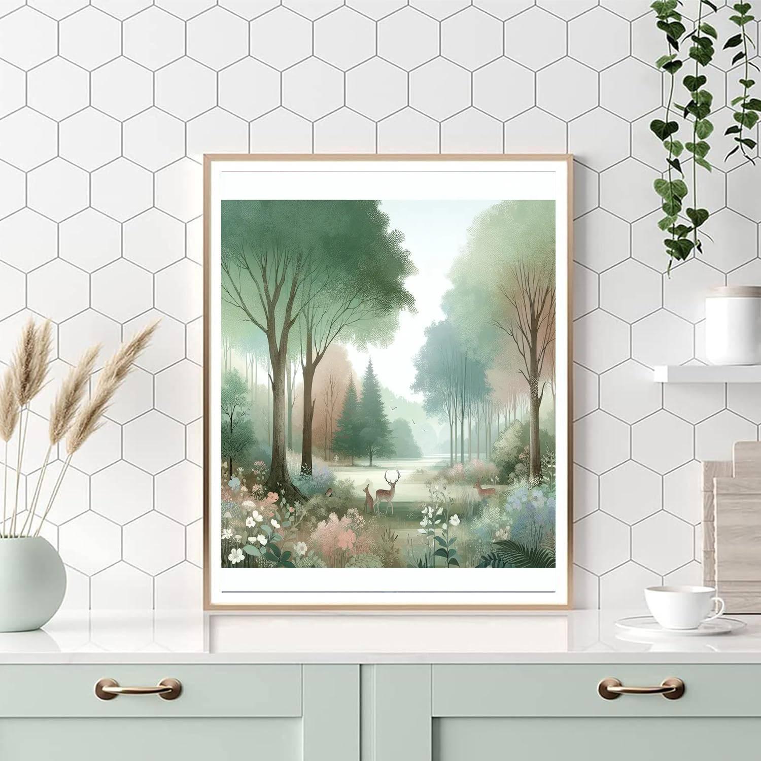 Colorful Woodland Harmony Paint By Numbers Art