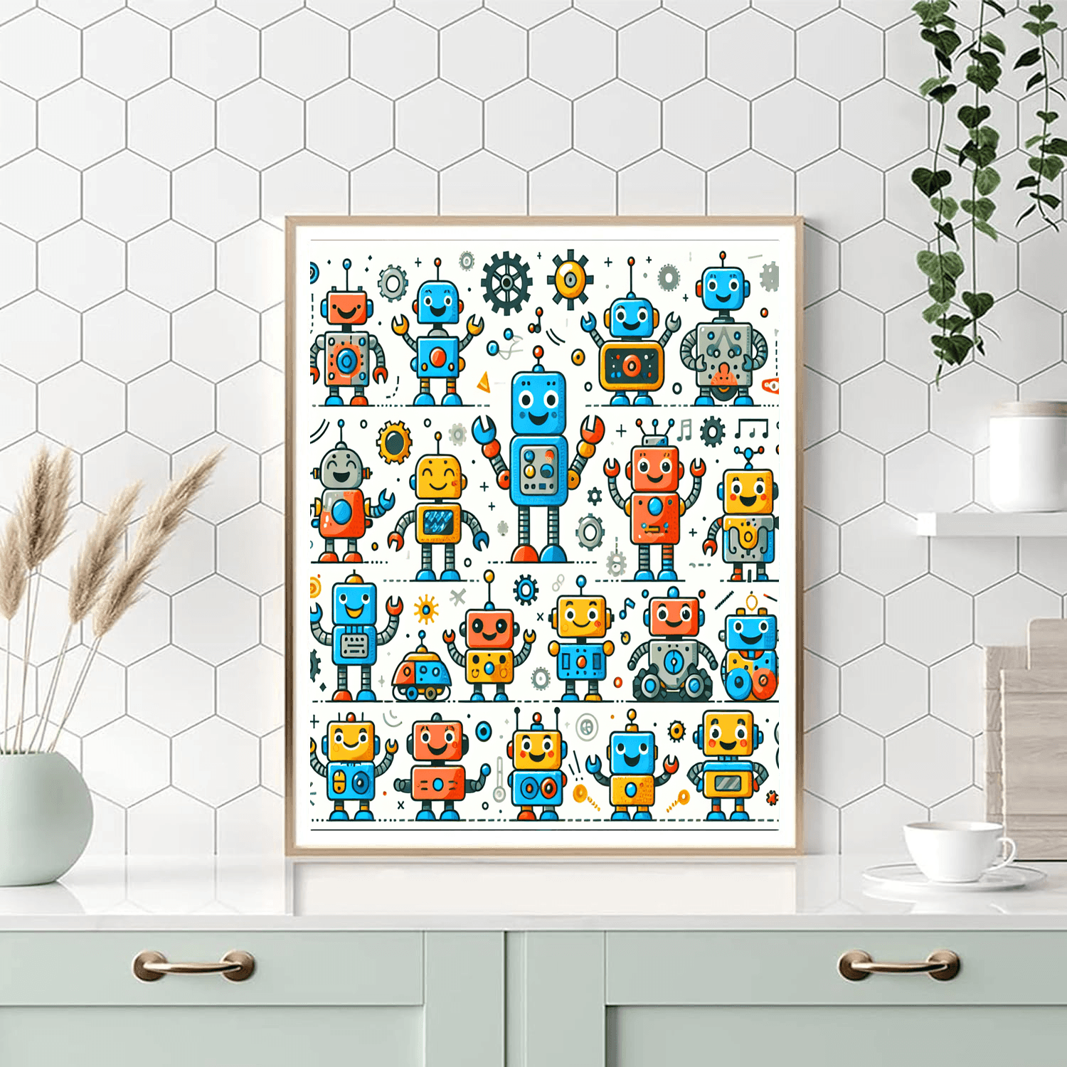 Fun With Robots Paint By Numbers Art