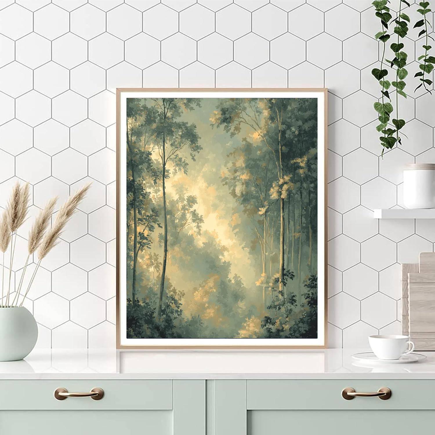 Leonardo Da Vinci Inspired Silent Forest Echoes  Paint By Numbers Art