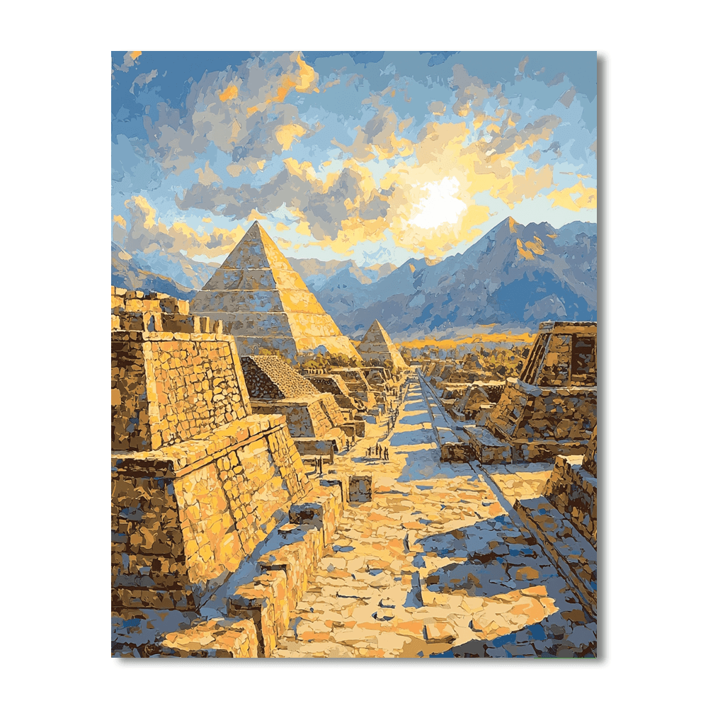 Teotihuacan Pyramids - Mexico Paint By Numbers