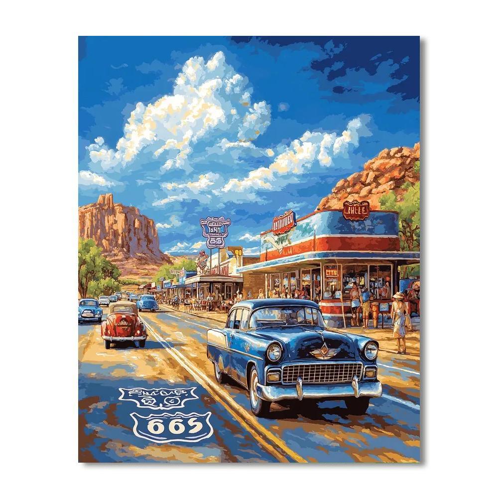 Historic Route 66 - Illinois Paint By Numbers