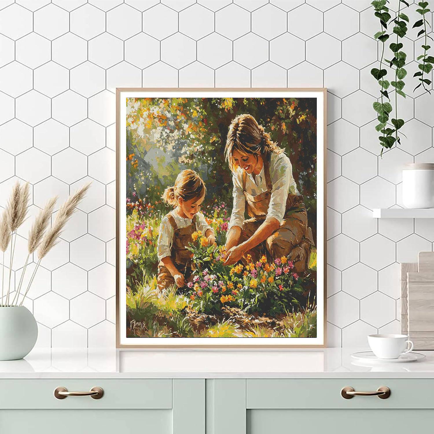 Guiding Hands In The Garden Number Painting