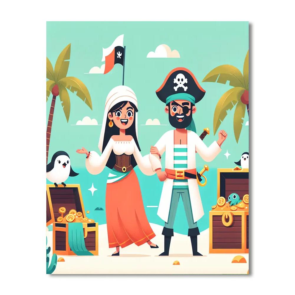 Pirate Cove Capers Paint By Numbers Art