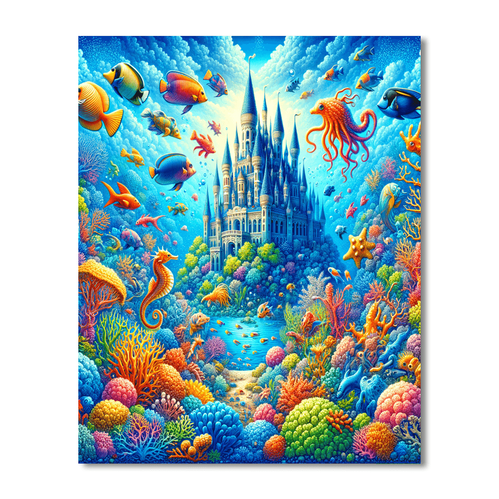 Underwater Castle Adventure Paint By Number