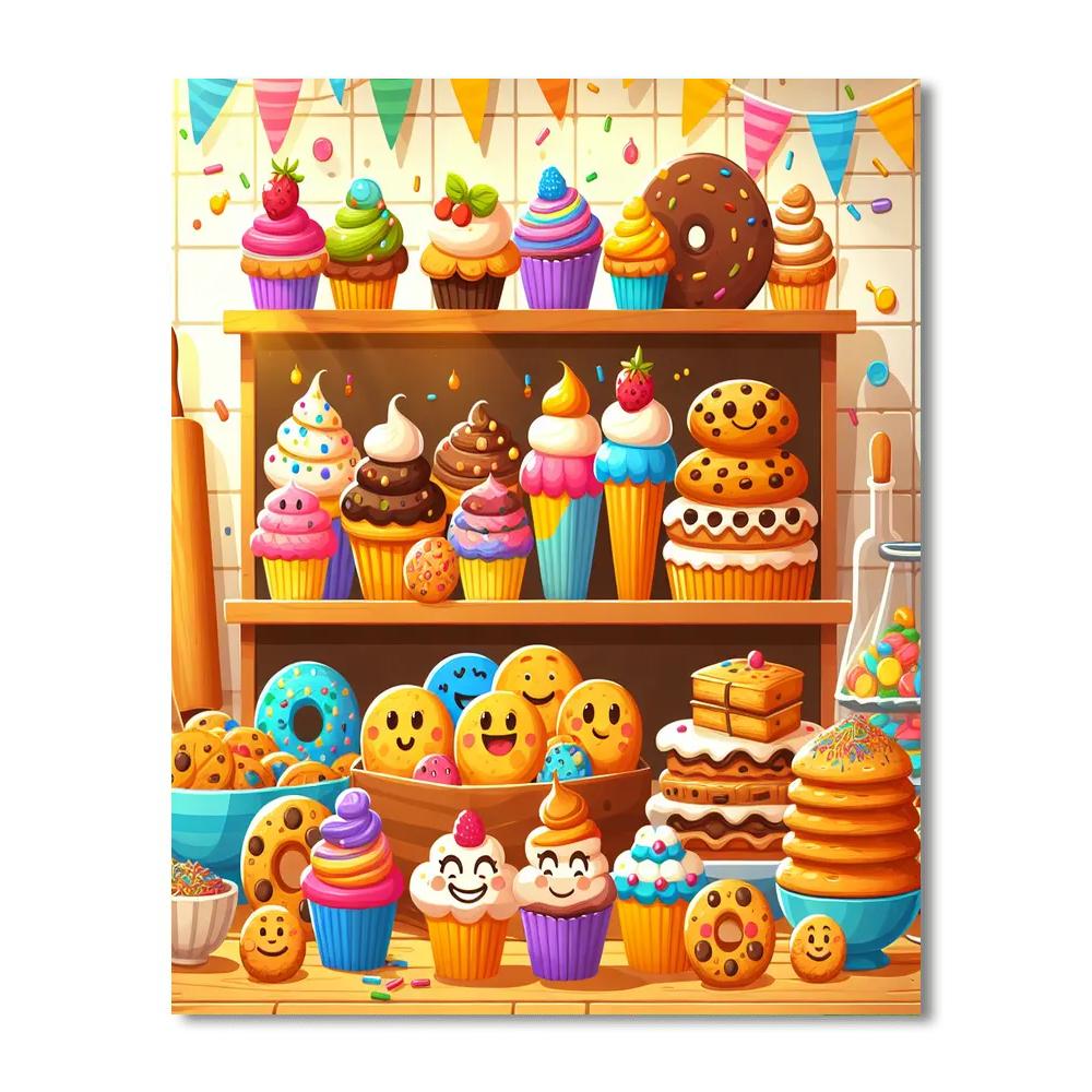 Delightful Bakery Treats Paint By Numbers Kits