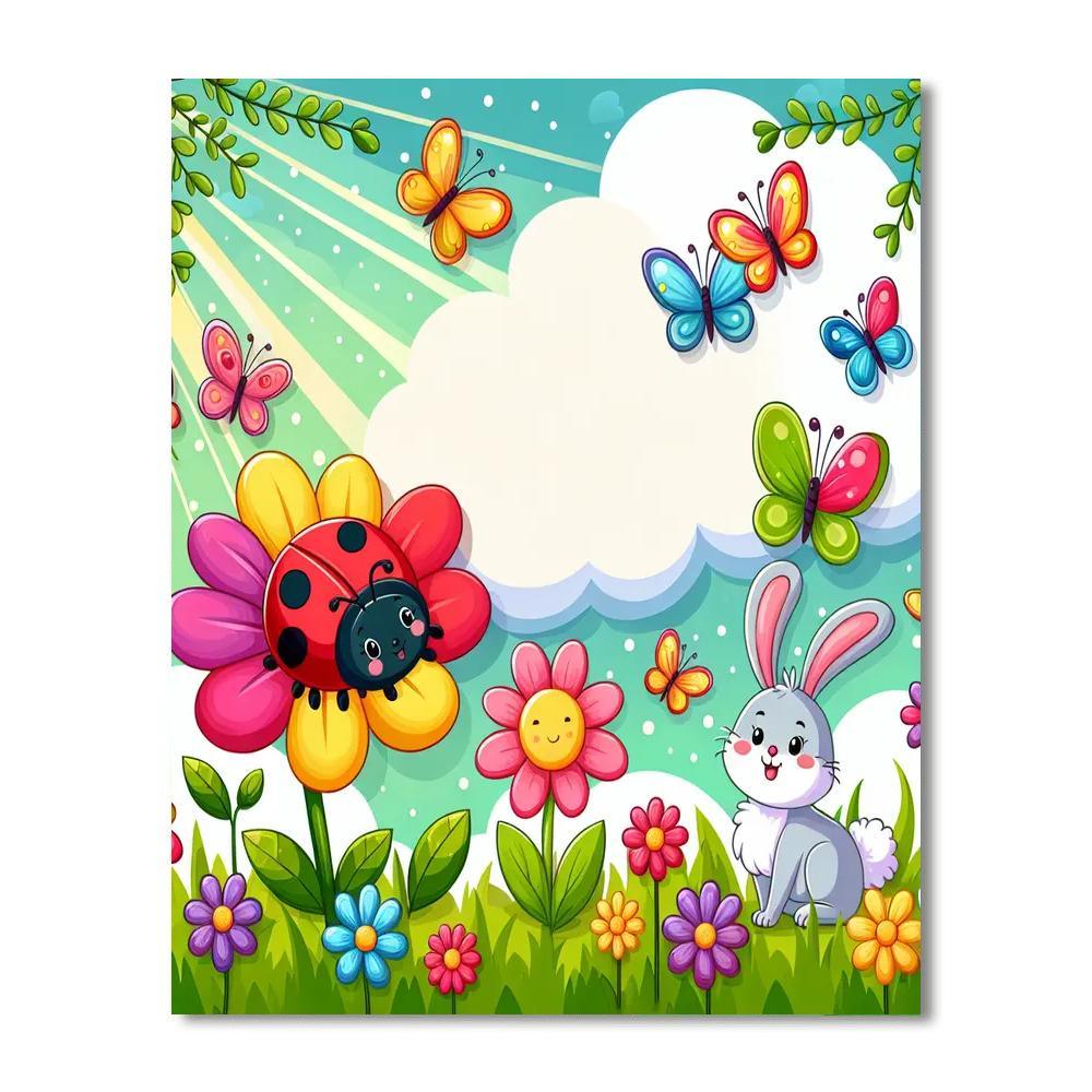 Garden Of Friendly Critters Painting By Numbers Kit