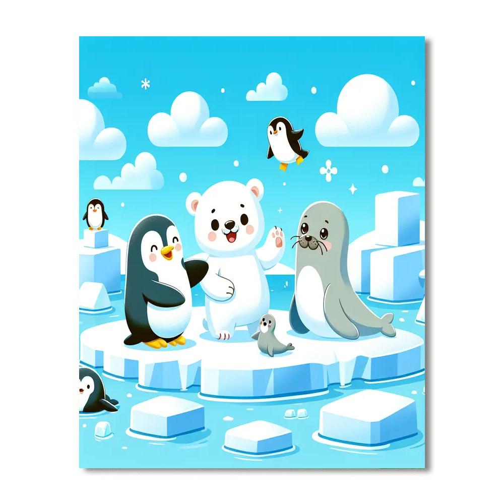 Snowy Arctic Expedition Paint By Numbers