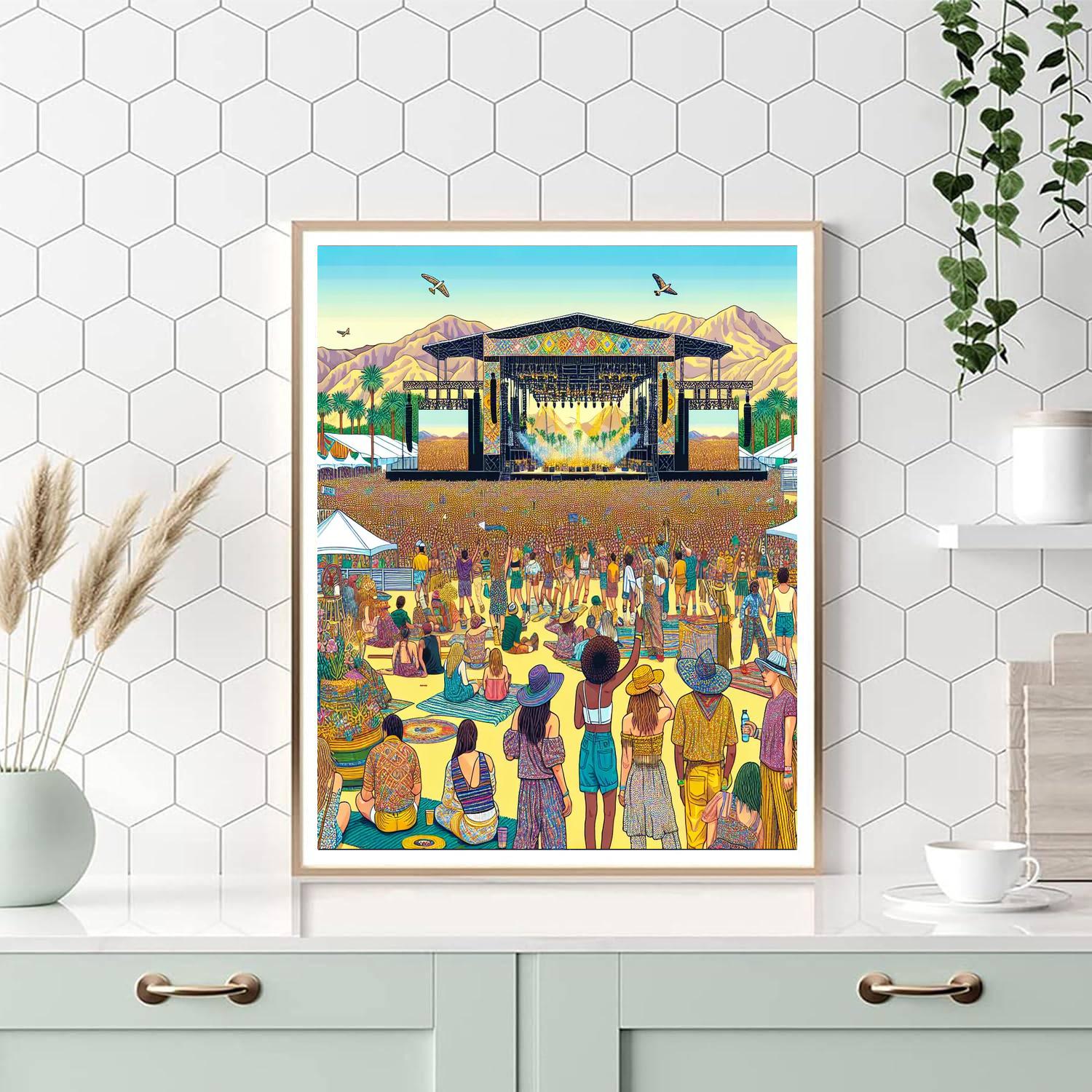 The Coachella Valley Music And Arts Festival - Usa Painting Number Kit