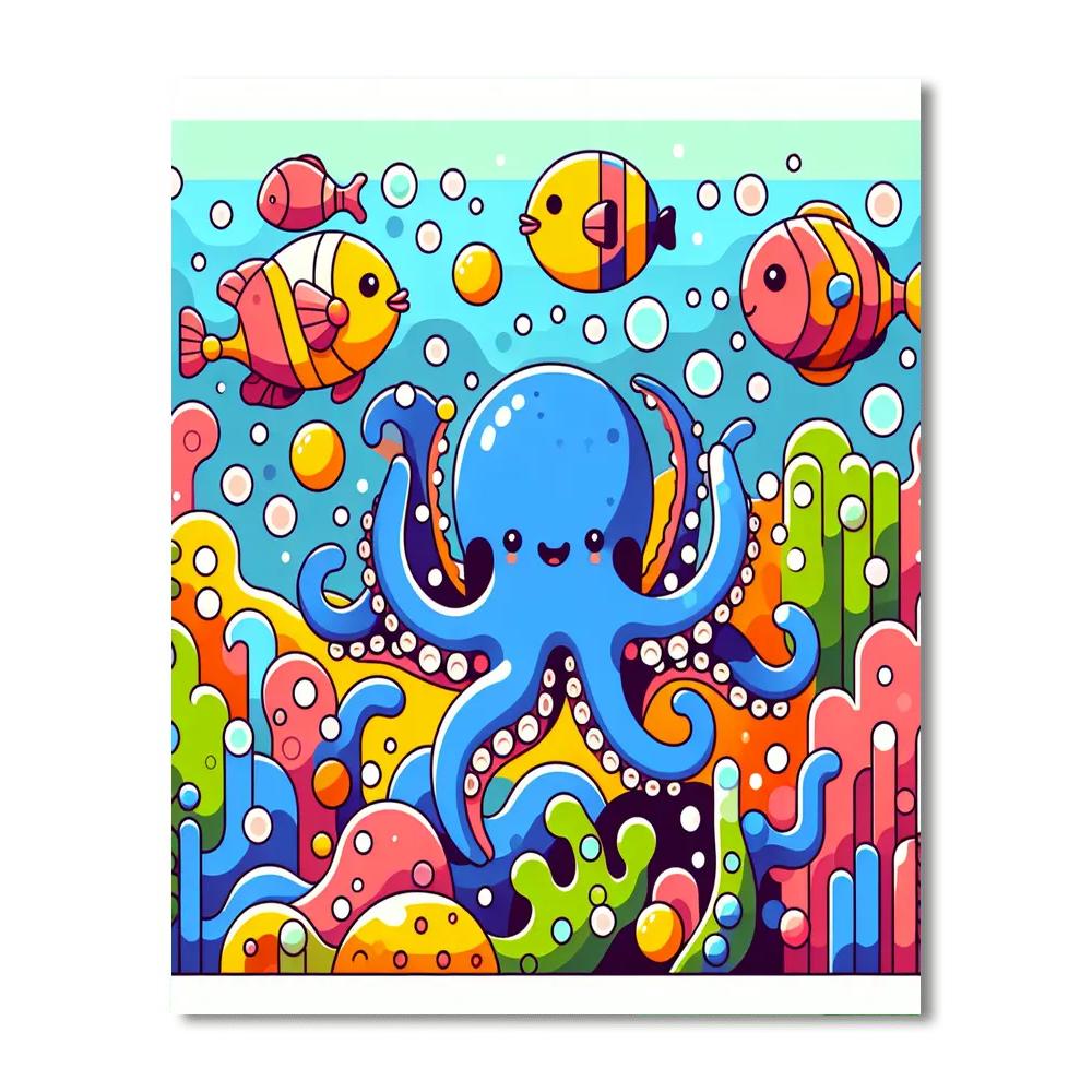 Silly Underwater Fun DIY Paint By Numbers