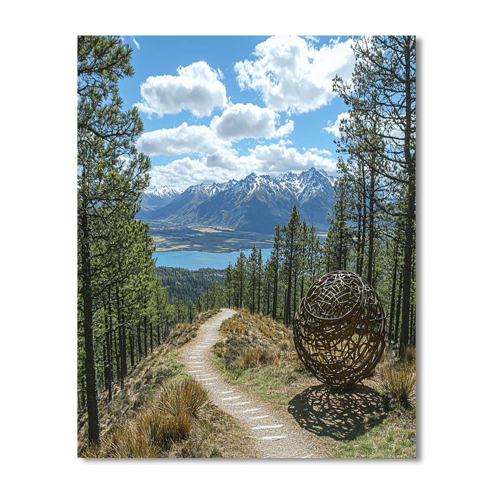 Queenstown Hill - New Zealand Number Painting