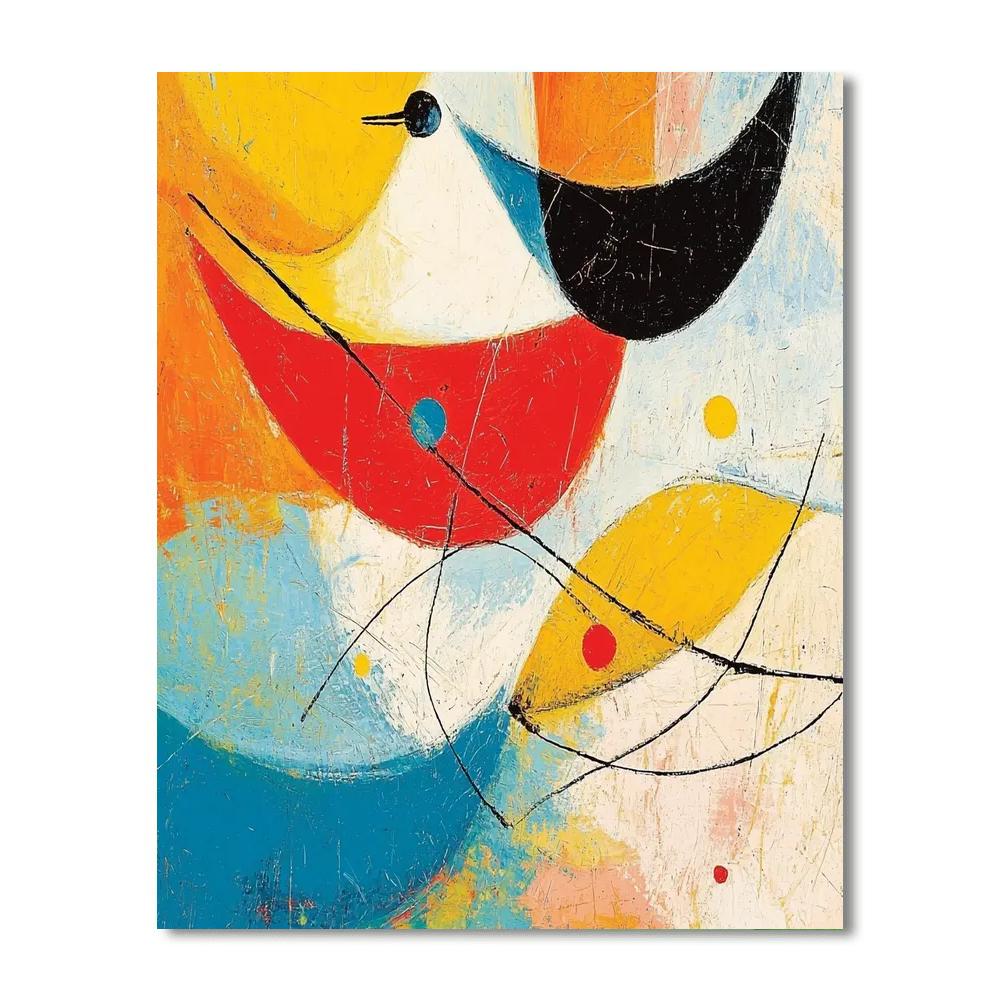 Joan Miró Inspired Wonder In Abstraction  Number Painting