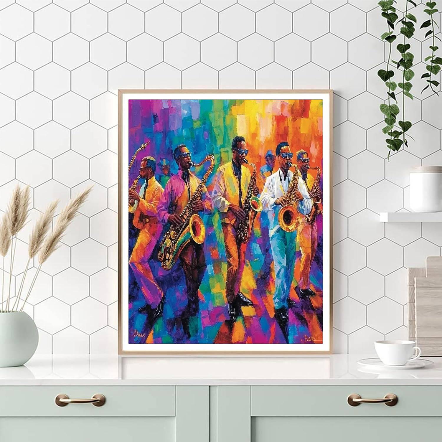 Romare Bearden Inspired Jazz Symphony  Paint By Numbers Kits