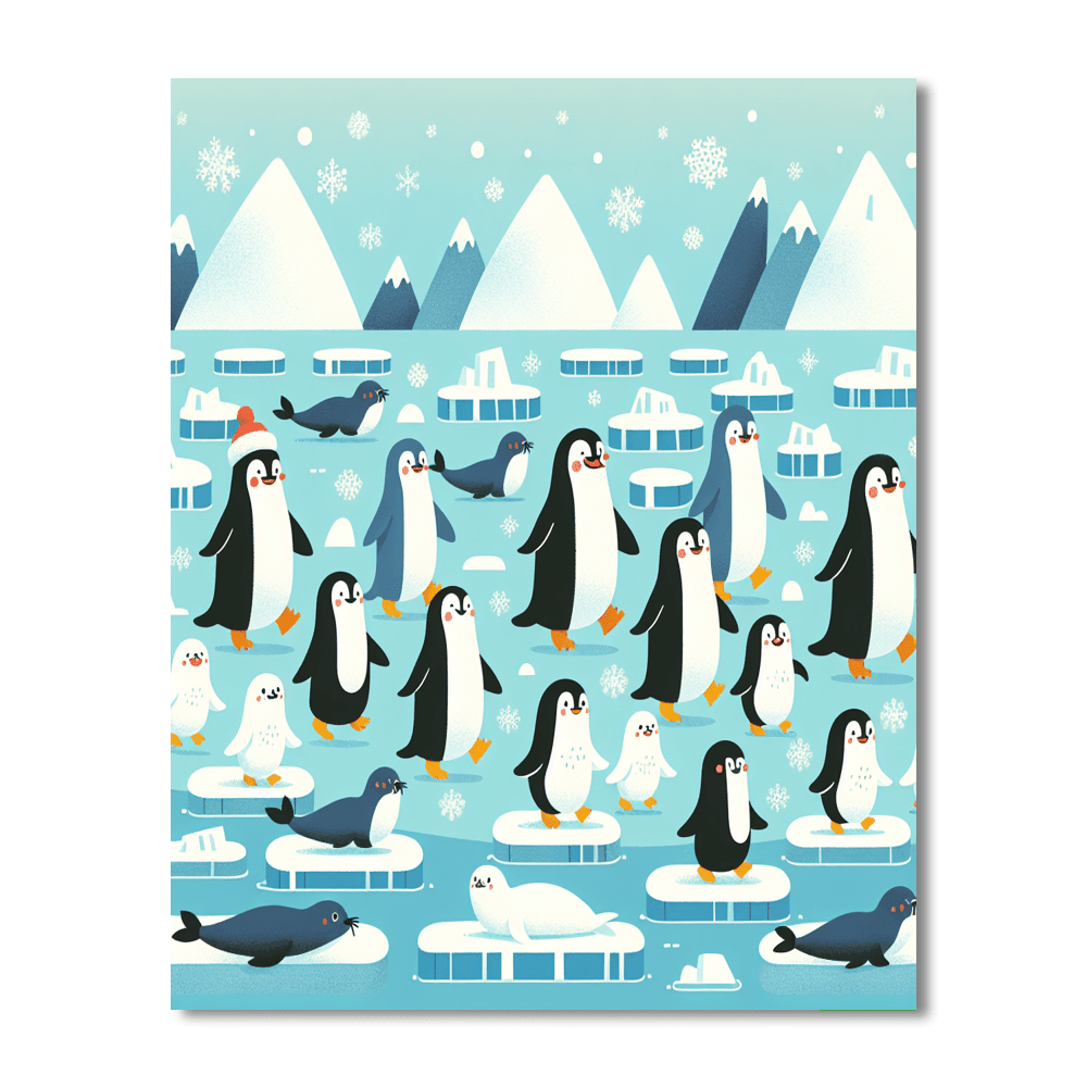 Penguin's Polar Parade Paint By Color