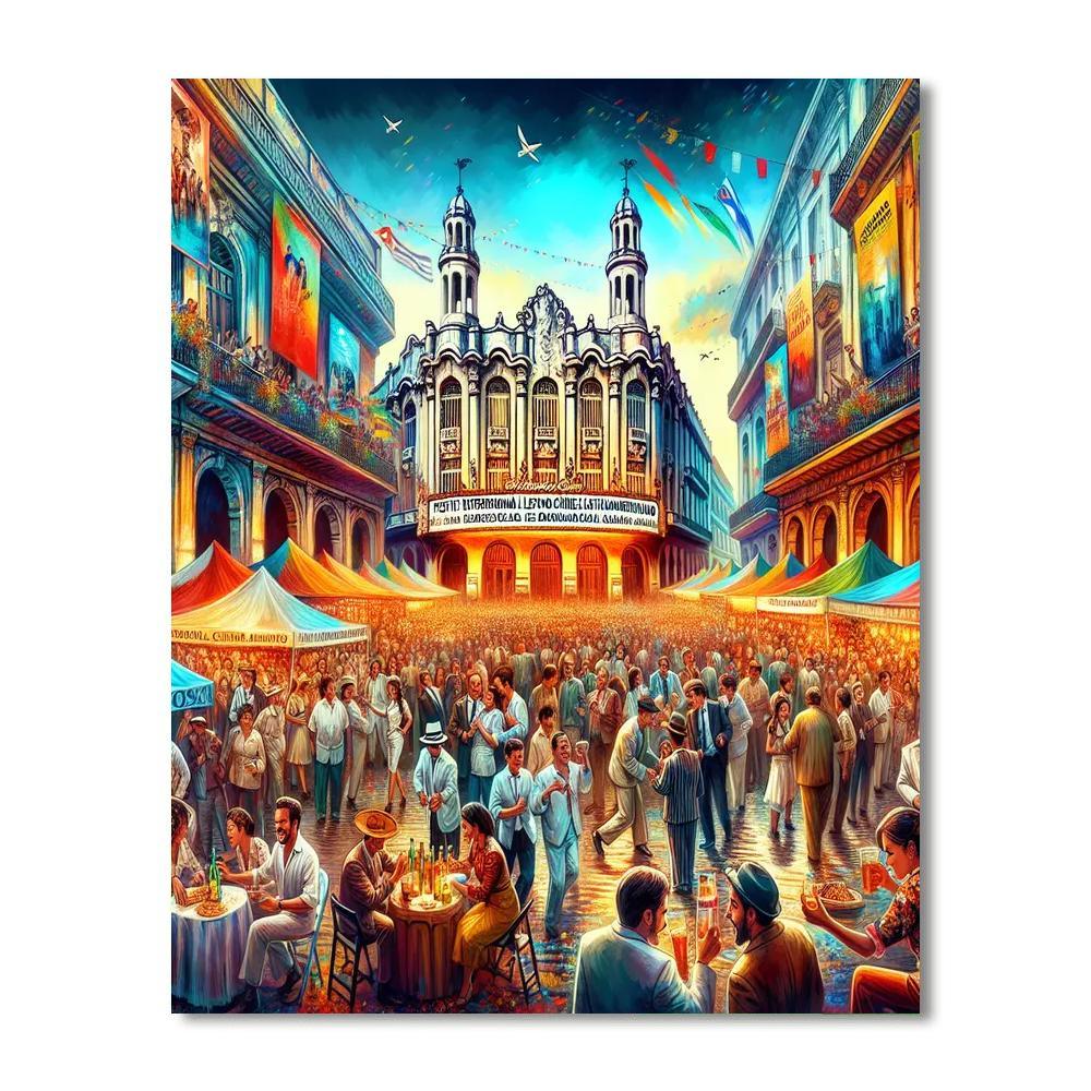 Festival Internacional Del Nuevo Cine Latinoamericano - Cuba Painting Number Kit