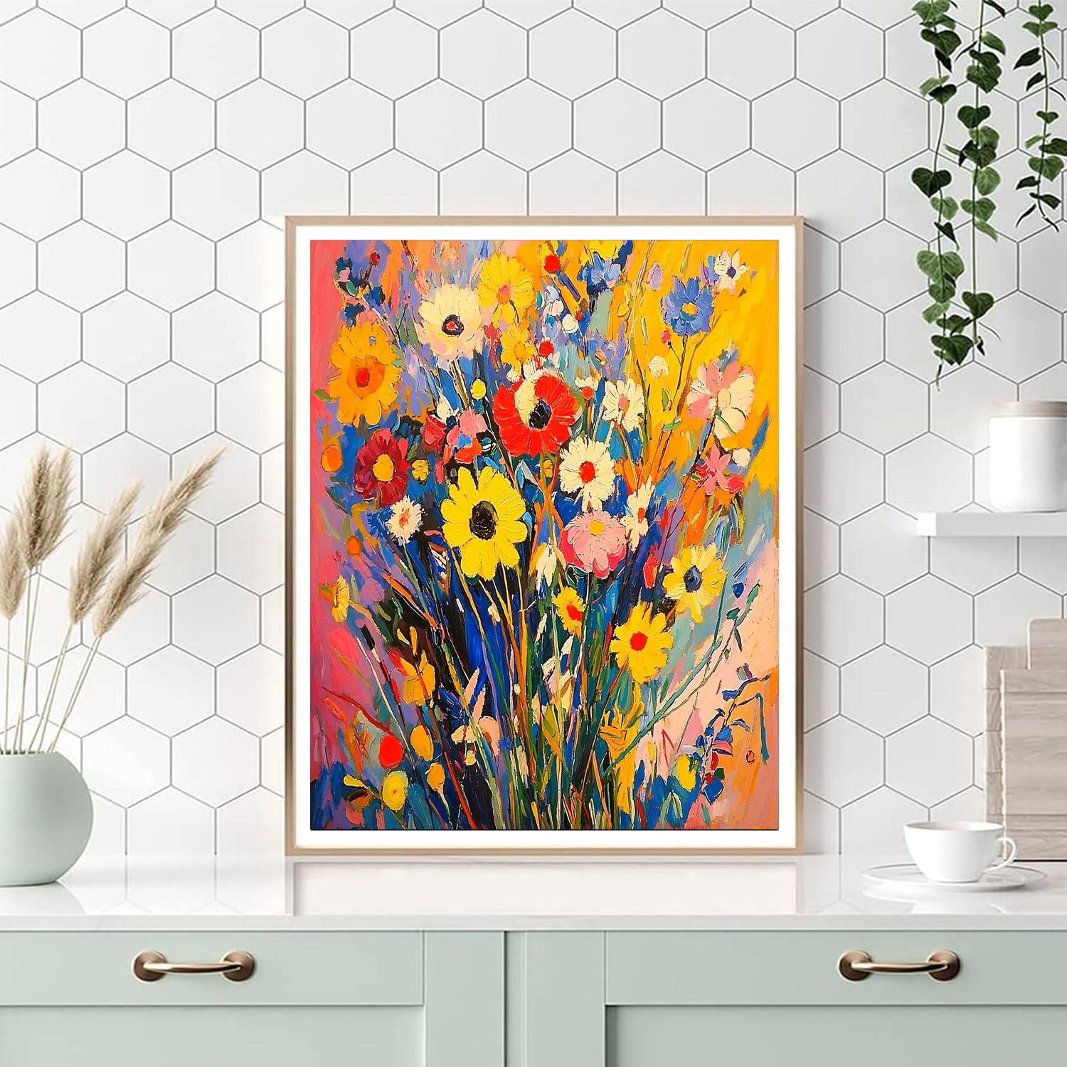 Wassily Kandinsky Inspired Prismatic Bloom  Paint By Number