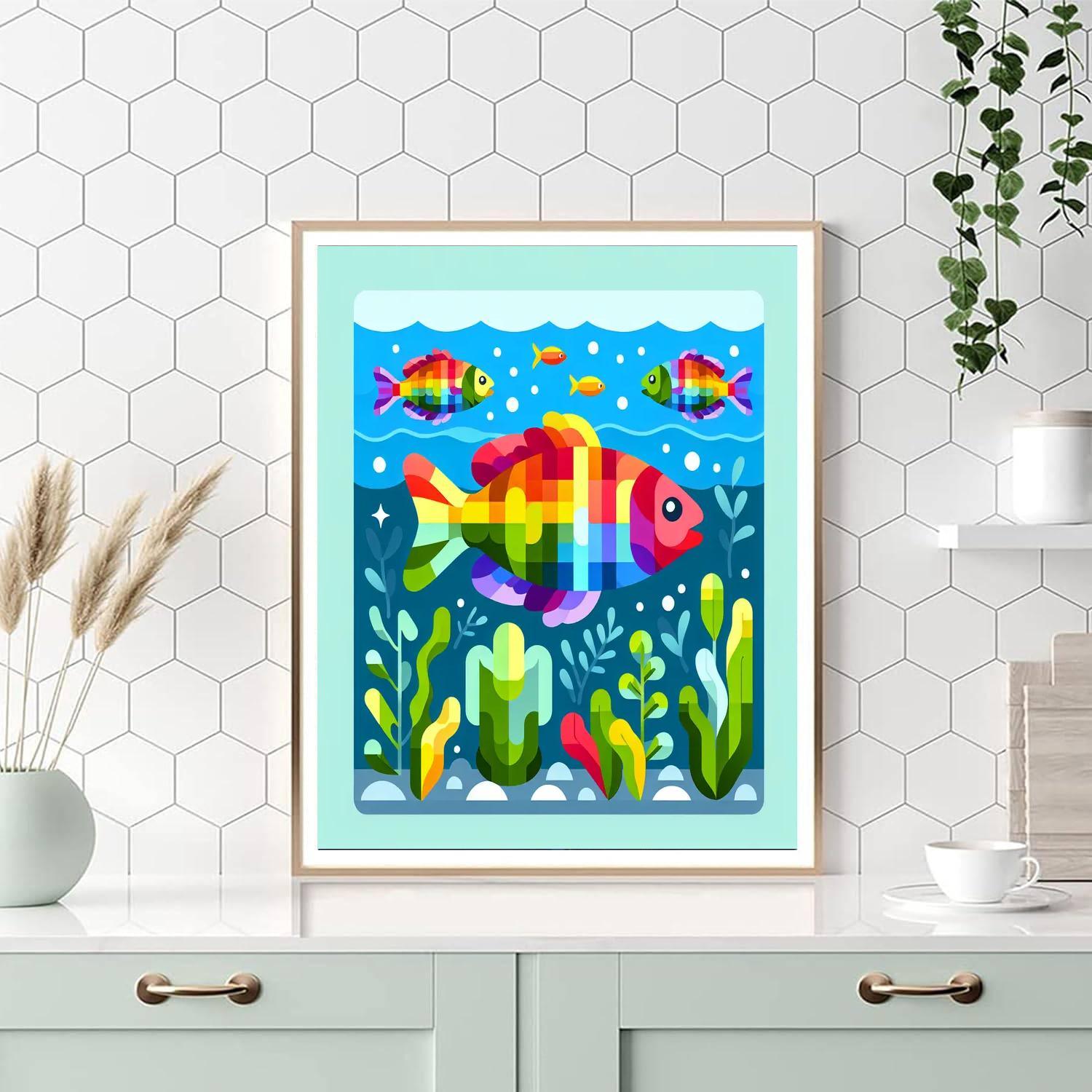 Radiant Rainbowfish Numbered Painting Kits