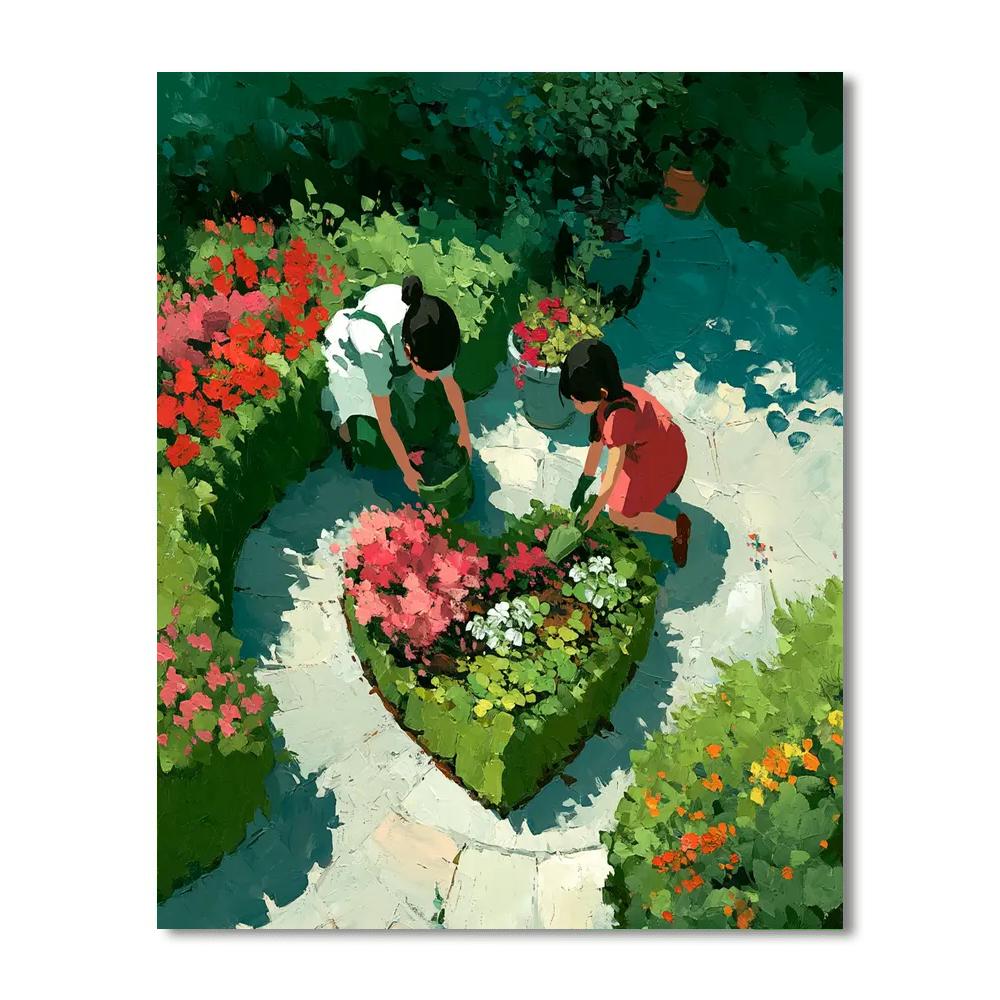 Generous Hearts In Bloom Painting Number Kit