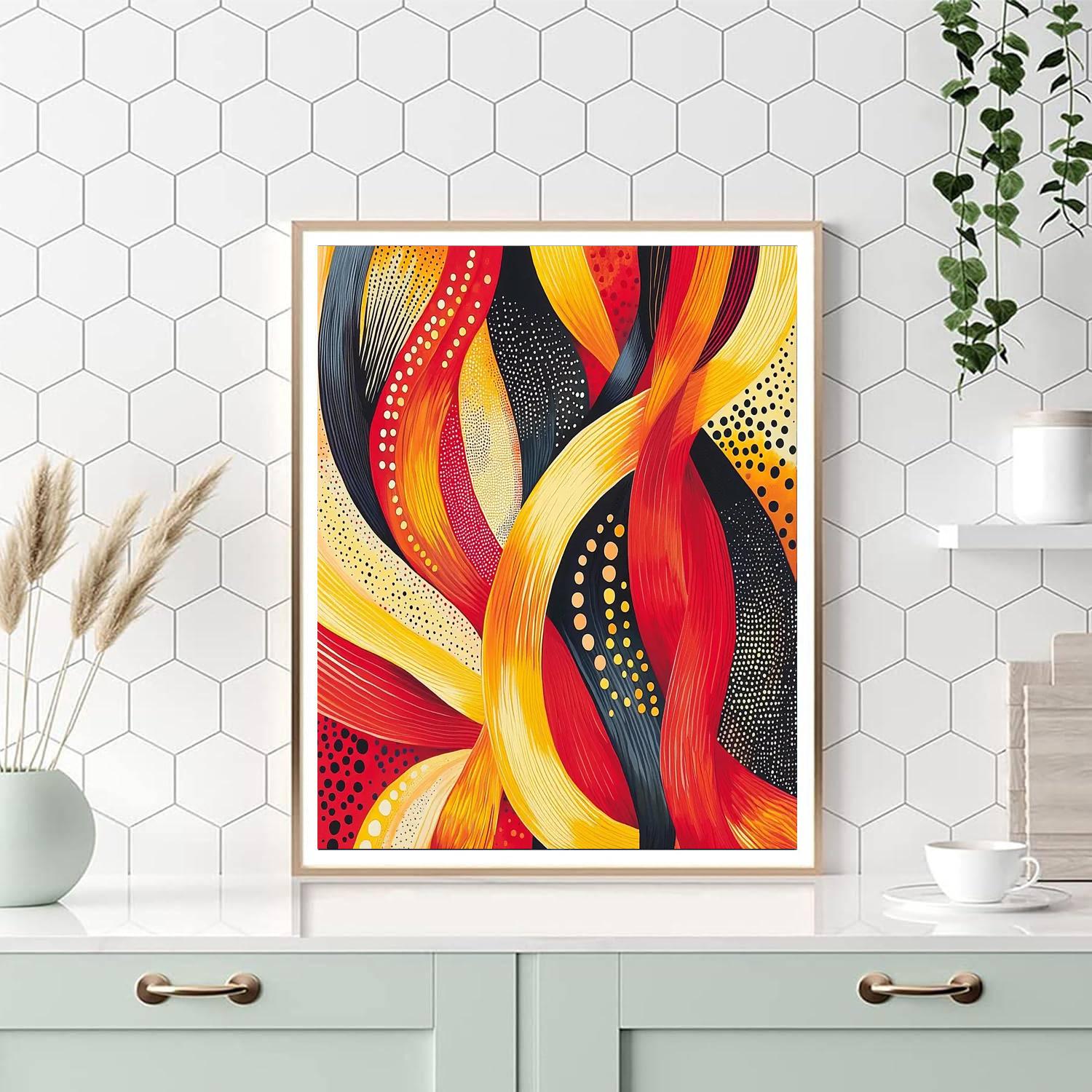 Yayoi Kusama Inspired Endless Connections  DIY Paint By Numbers