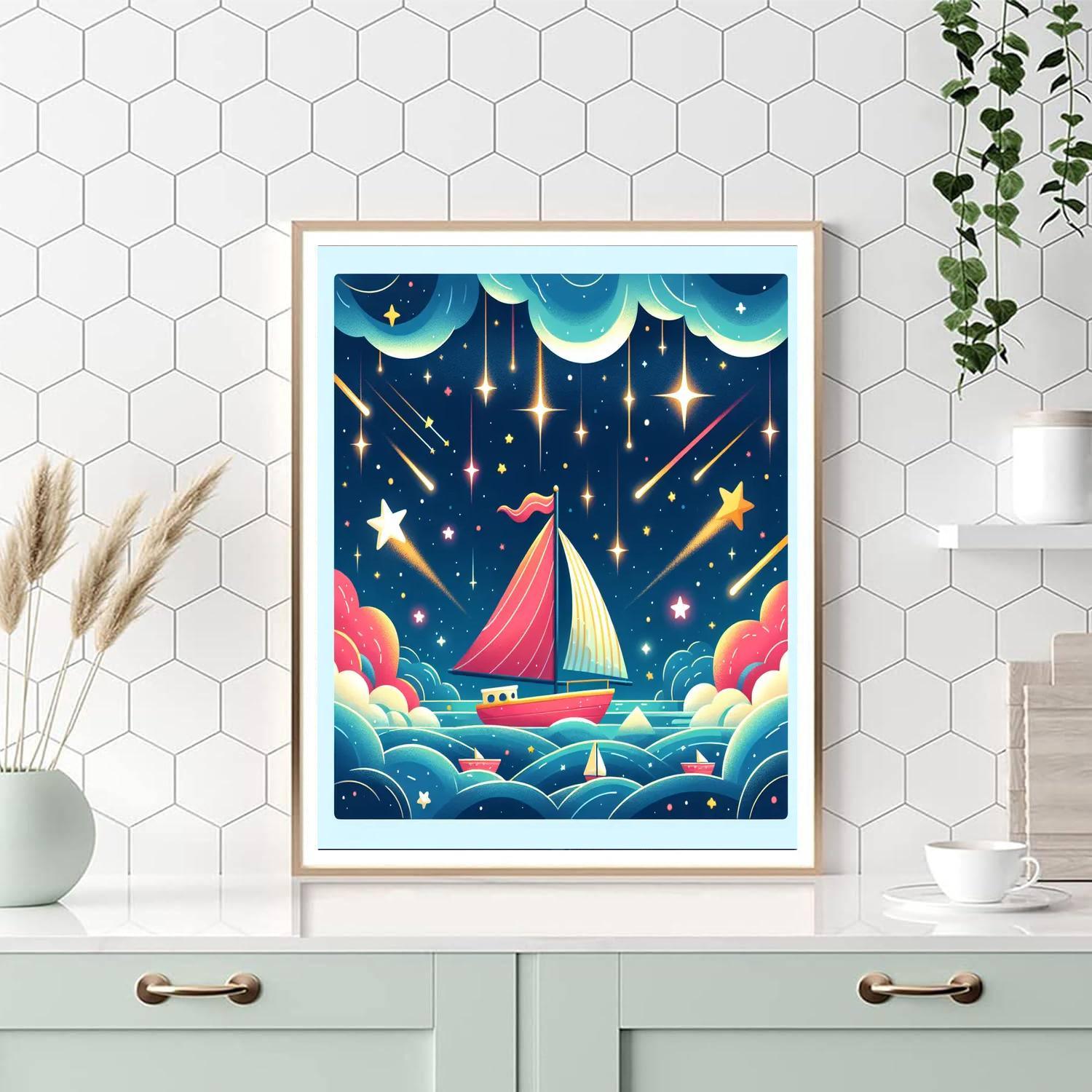 Stellar Sailboats Painting By Numbers Kit