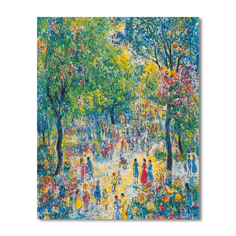 Marc Chagall Inspired Whimsical City Park  Paint By Numbers Kits