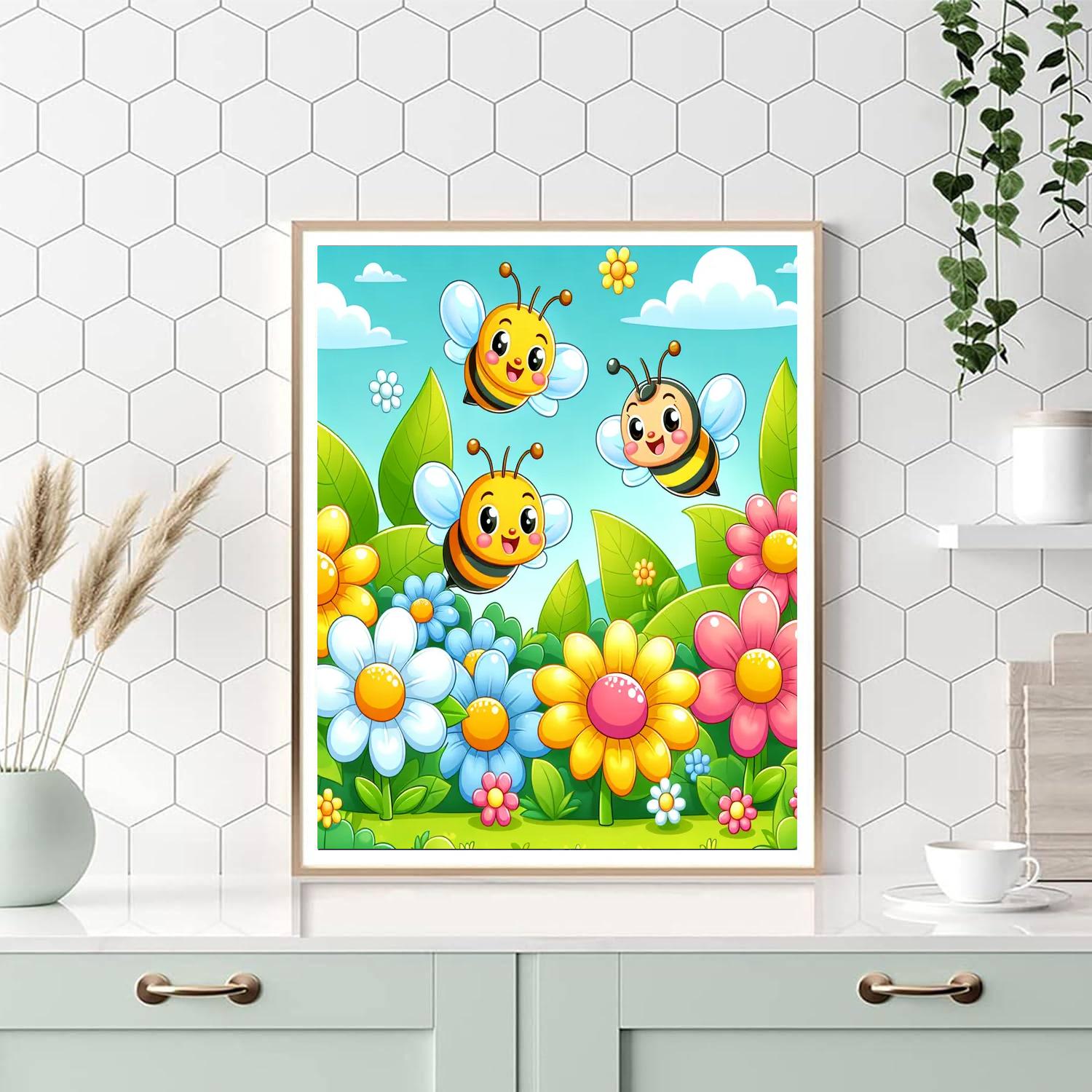 Buzzy Bee Bash Paint By Number