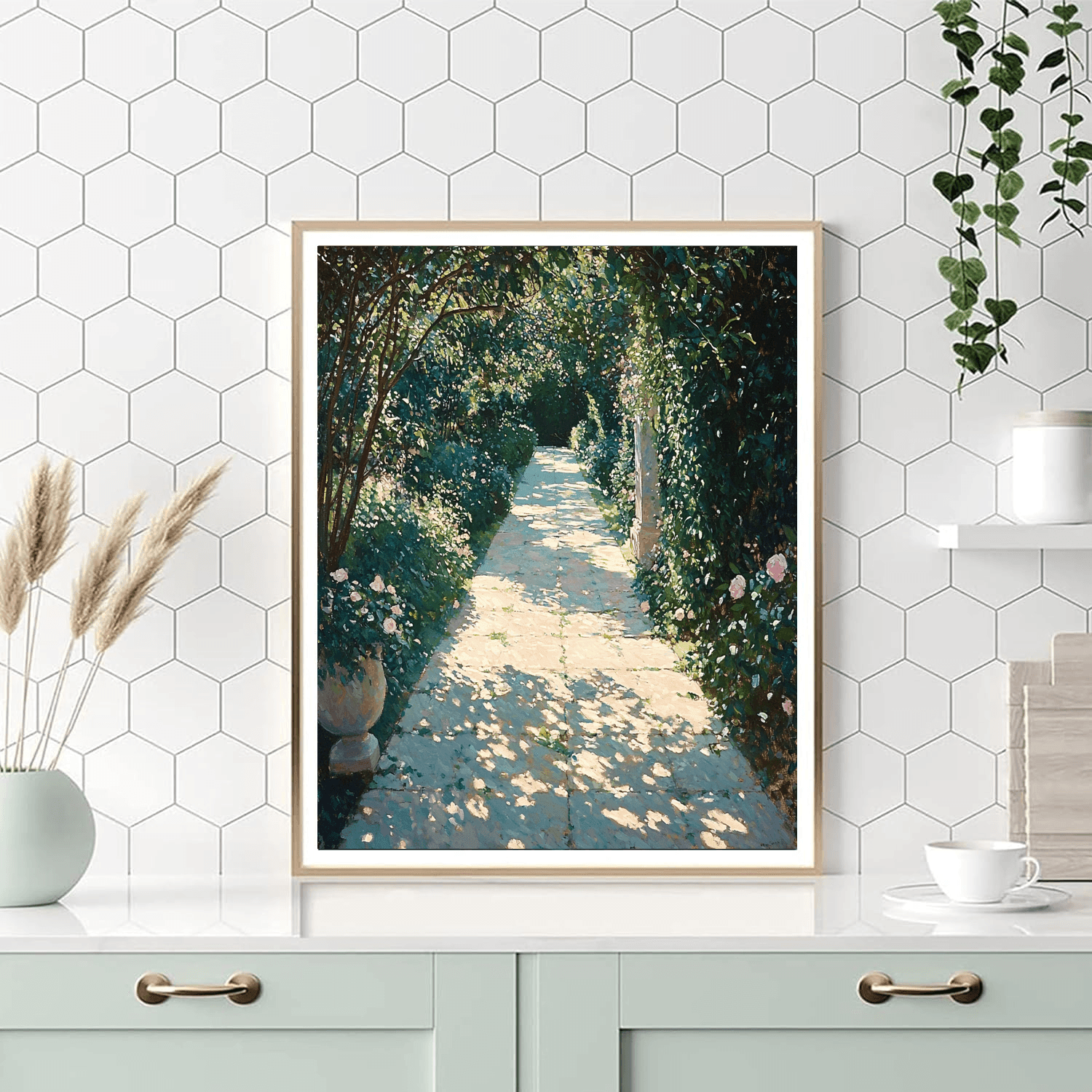 John William Waterhouse Inspired Romantic Garden Pathway  Paint By Numbers Kits