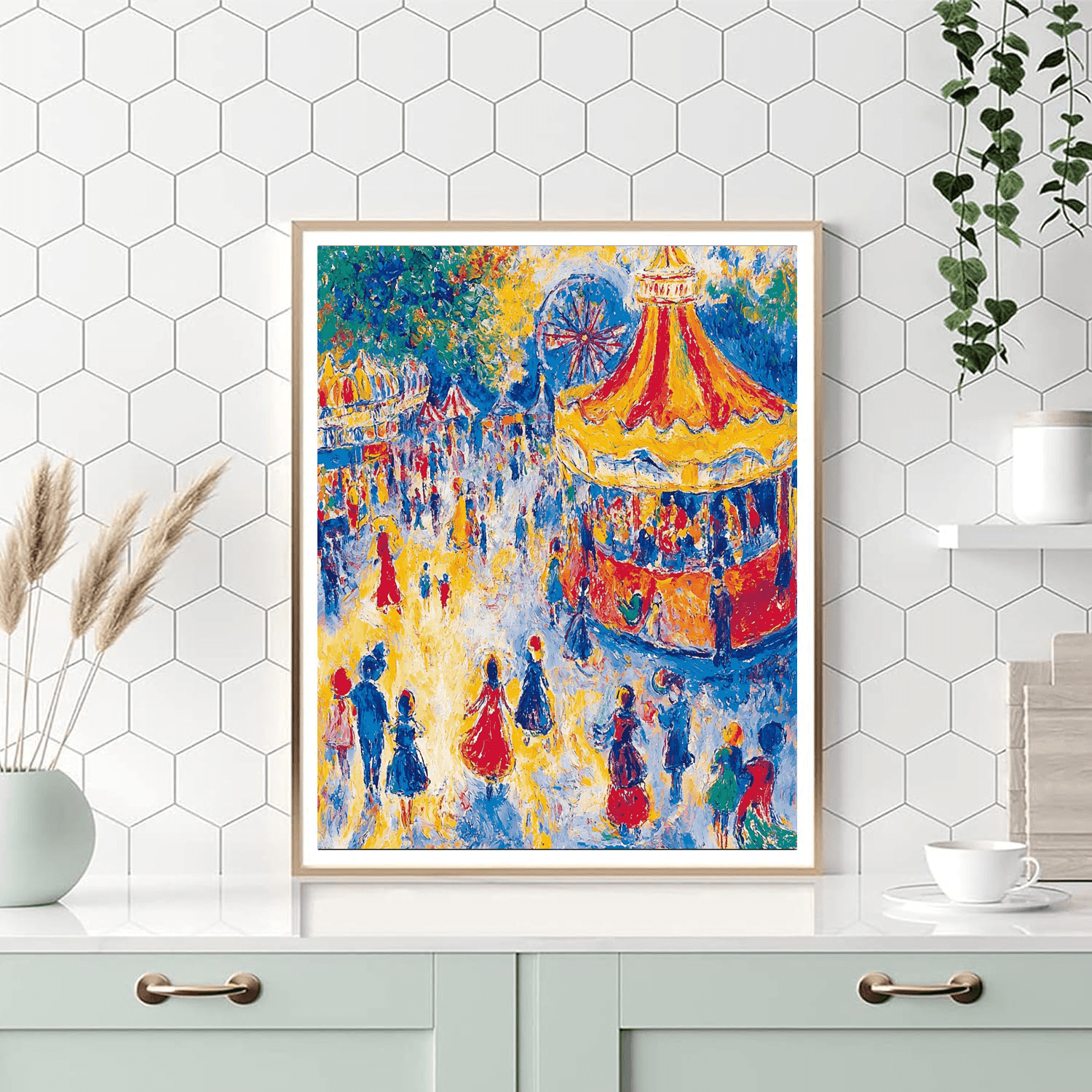 Marc Chagall Inspired Vintage Carnival  Paint By Numbers Kits