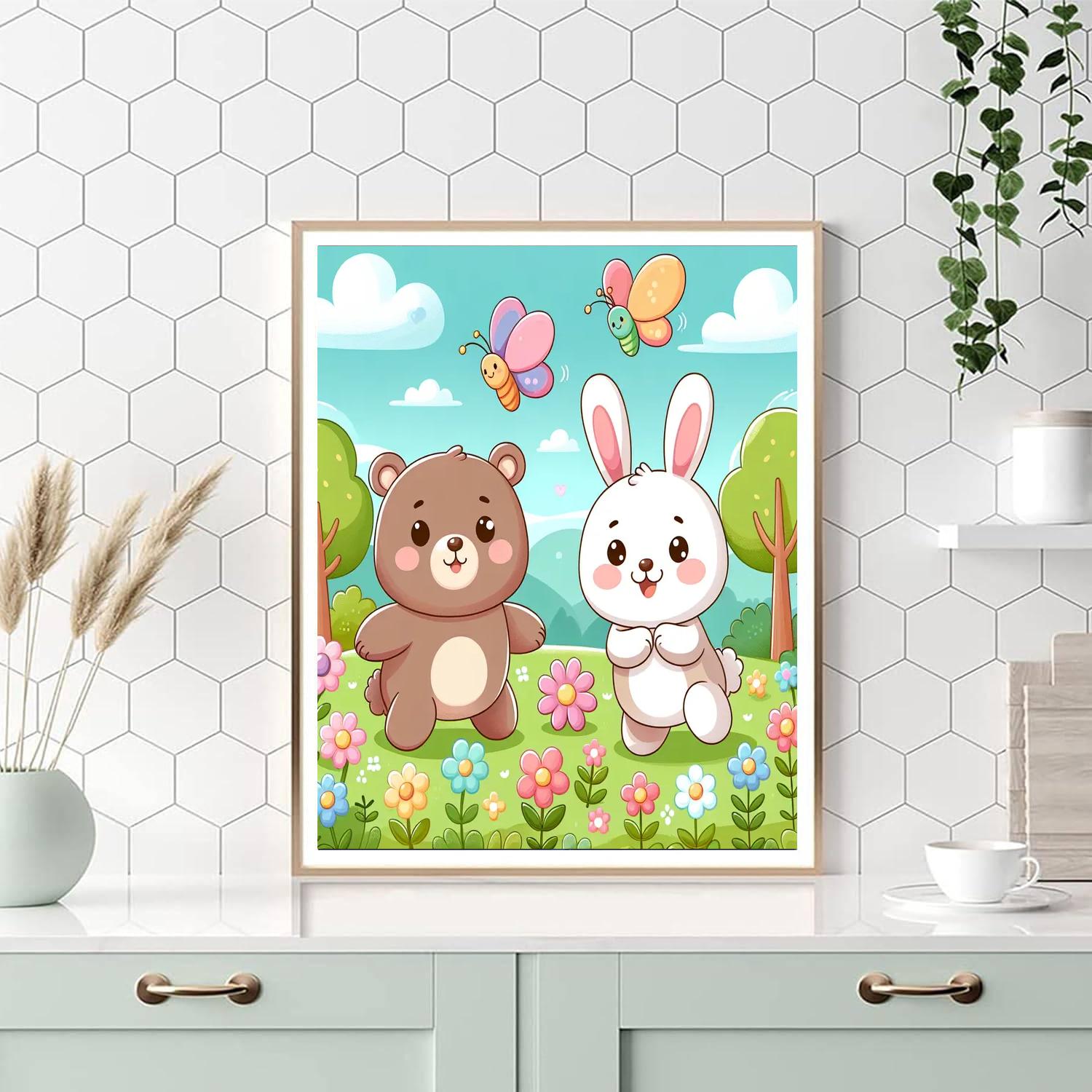 Cuddly Friends From The Wild Numbered Painting Kits