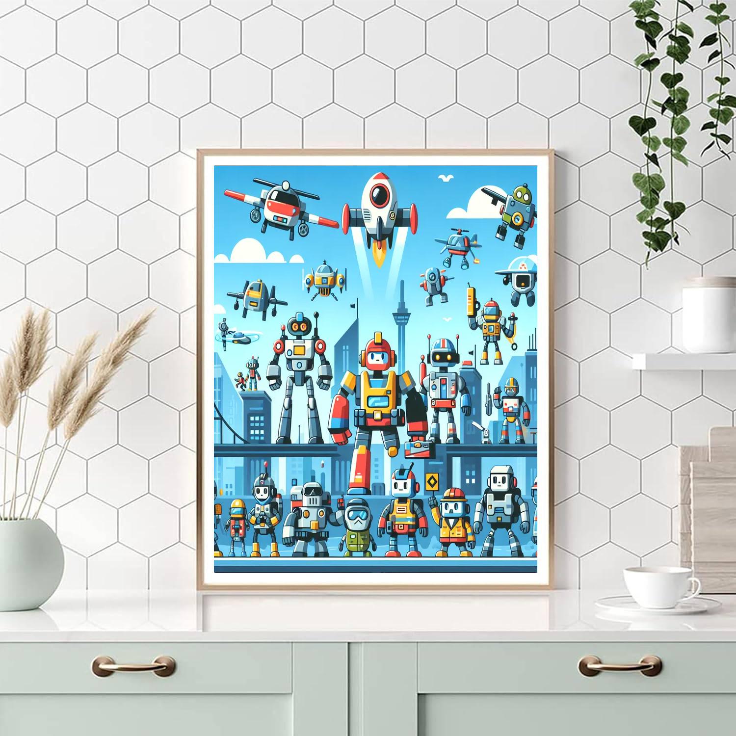 Robot Ranger Rescue Painting Number Kit