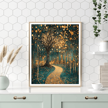 Gustav Klimt Inspired Ethereal Woodland  Paint By Numbers