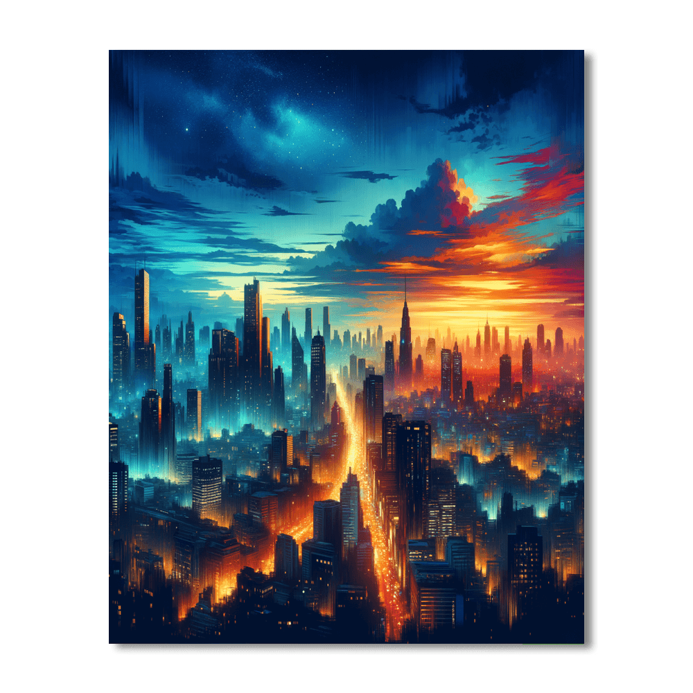 Classic Cityscape Painting Number Kit