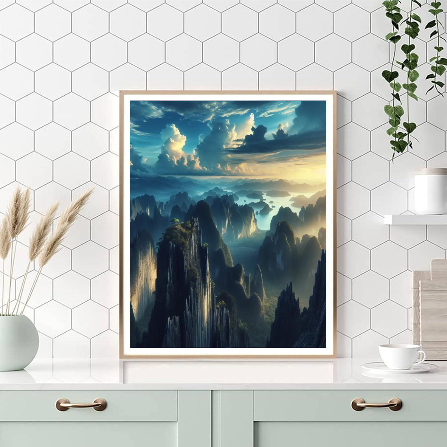 Majestic Cliffside Haven Paint By Numbers