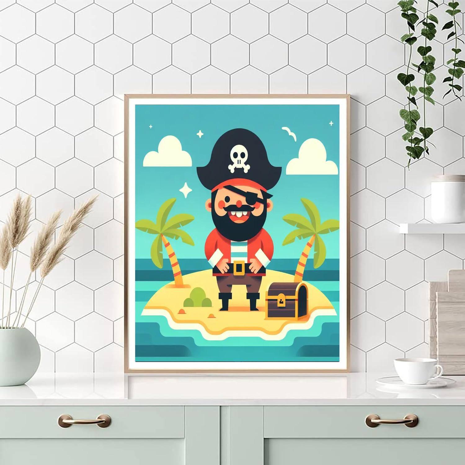 Adventure Pirate Island DIY Paint By Numbers