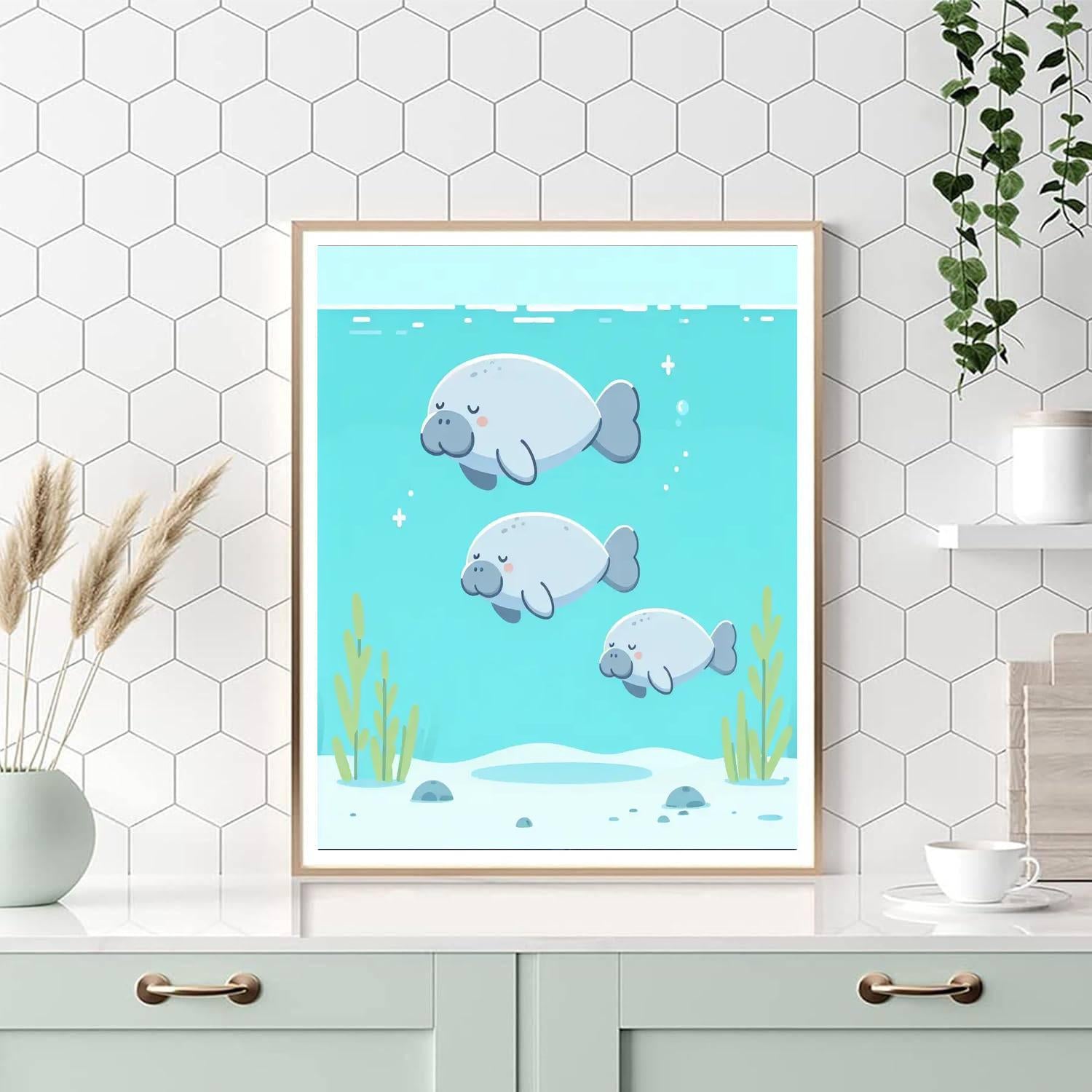 Mellow Manatees Numbered Painting Kits