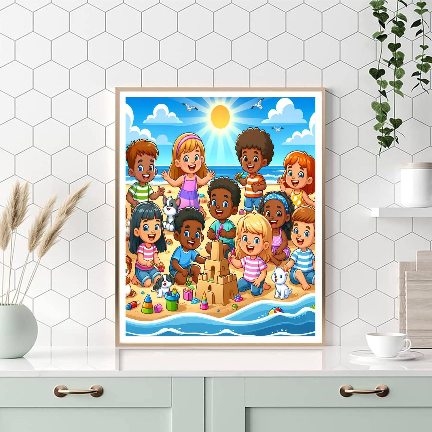 Bubbly Beach Day Paint By Color