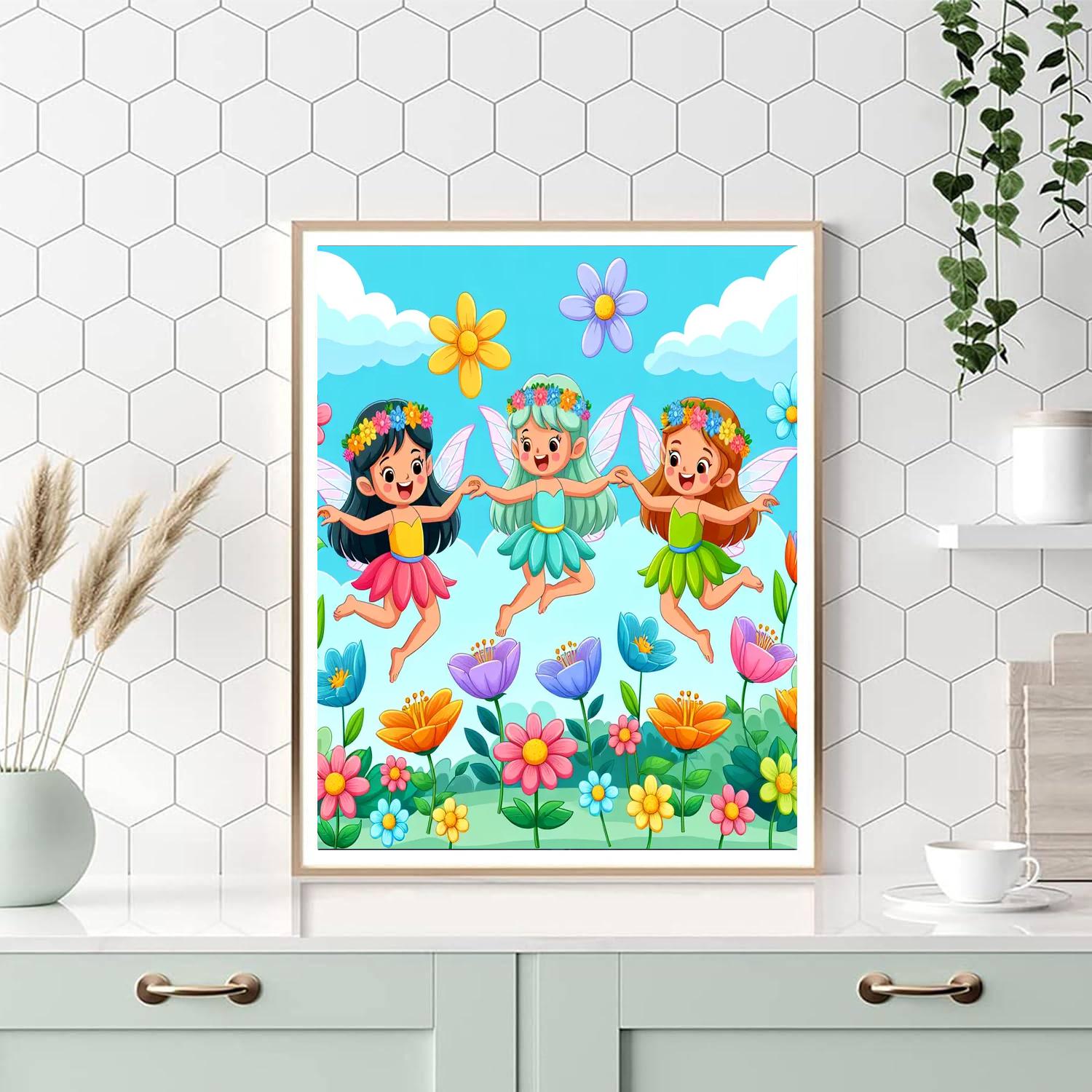 Dreamy Garden Fairies DIY Paint By Numbers