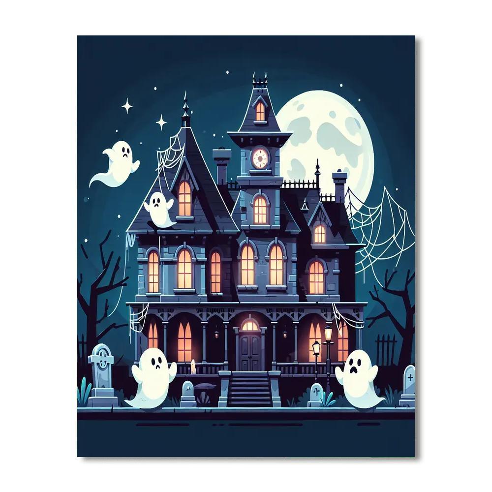 Adventure At The Haunted Mansion Paint By Number